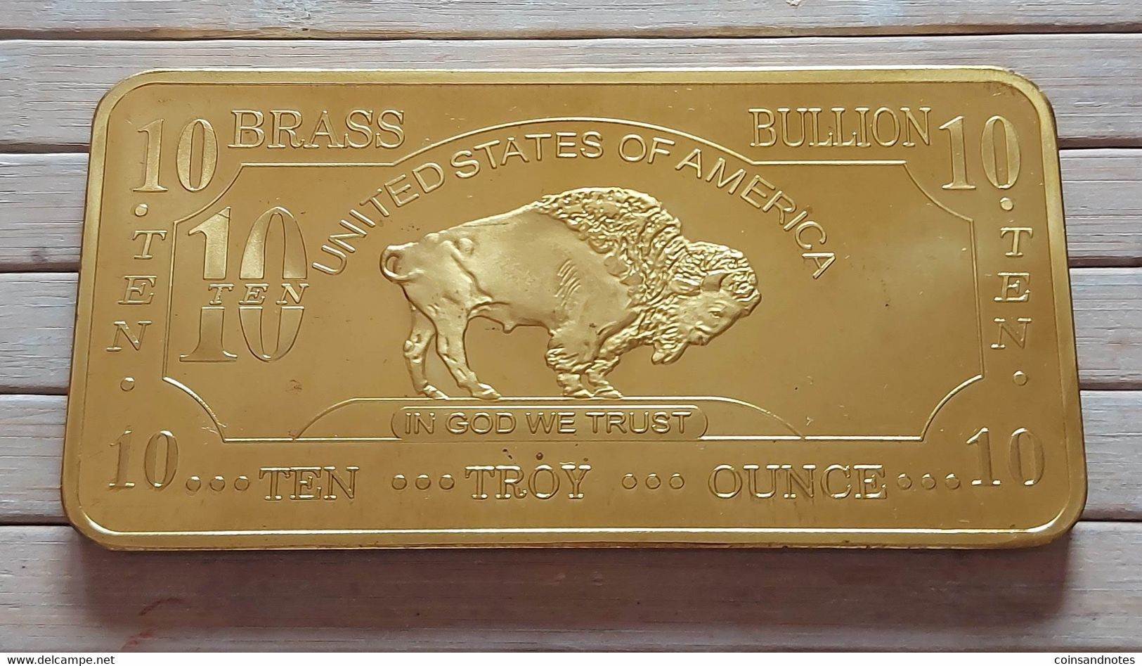 USA - 10 Troy Ounce Brass (messing) Bullion ‘Buffalo’ - UNC - Collections