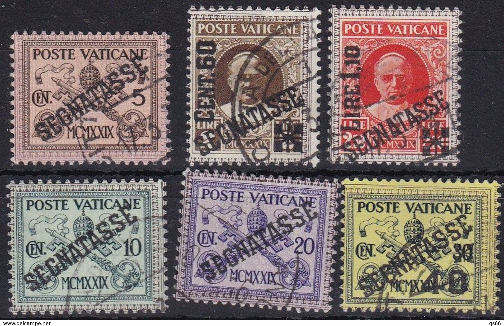 Vatican, 1931, P 01/06,  Used Oo, Portomarken - Postage Due