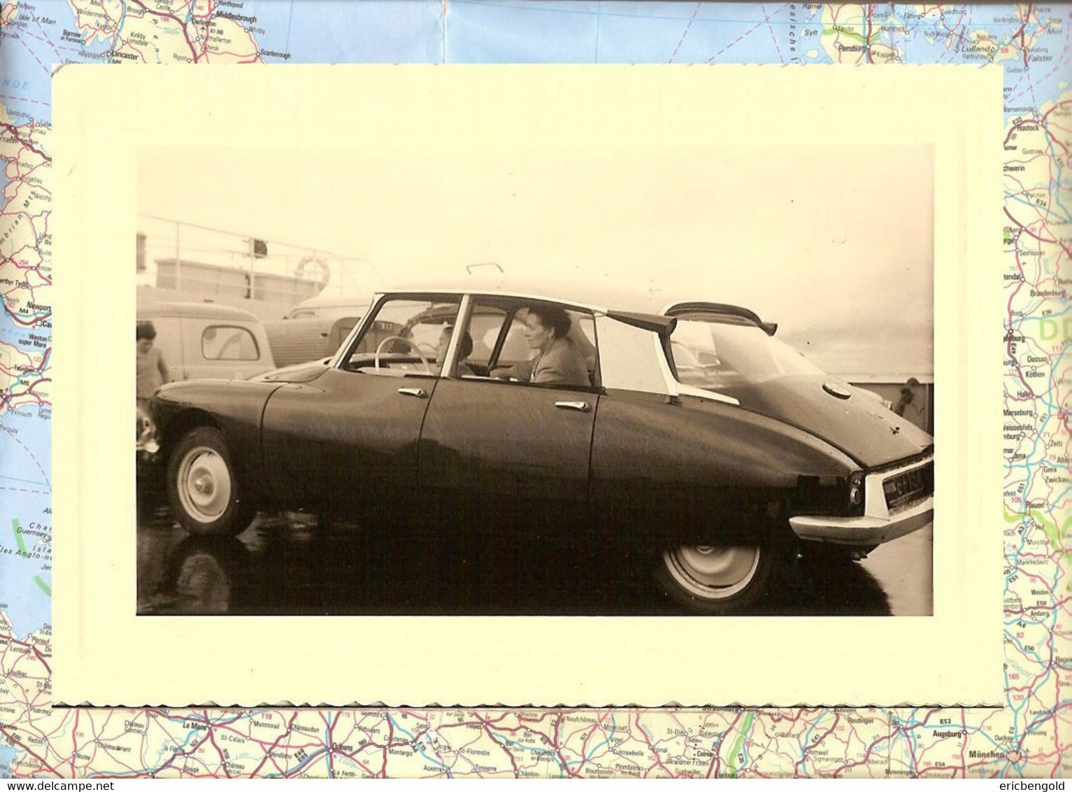 PHOTO Avec CITROEN DS 12,5cm X 8cm - Cars