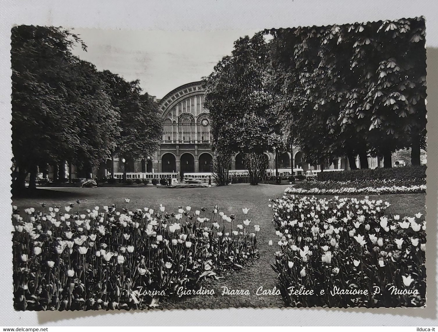 68908 Cartolina - Torino - Giardino Piazza Carlo Felice E Stazione - VG 1962 - Stazione Porta Nuova