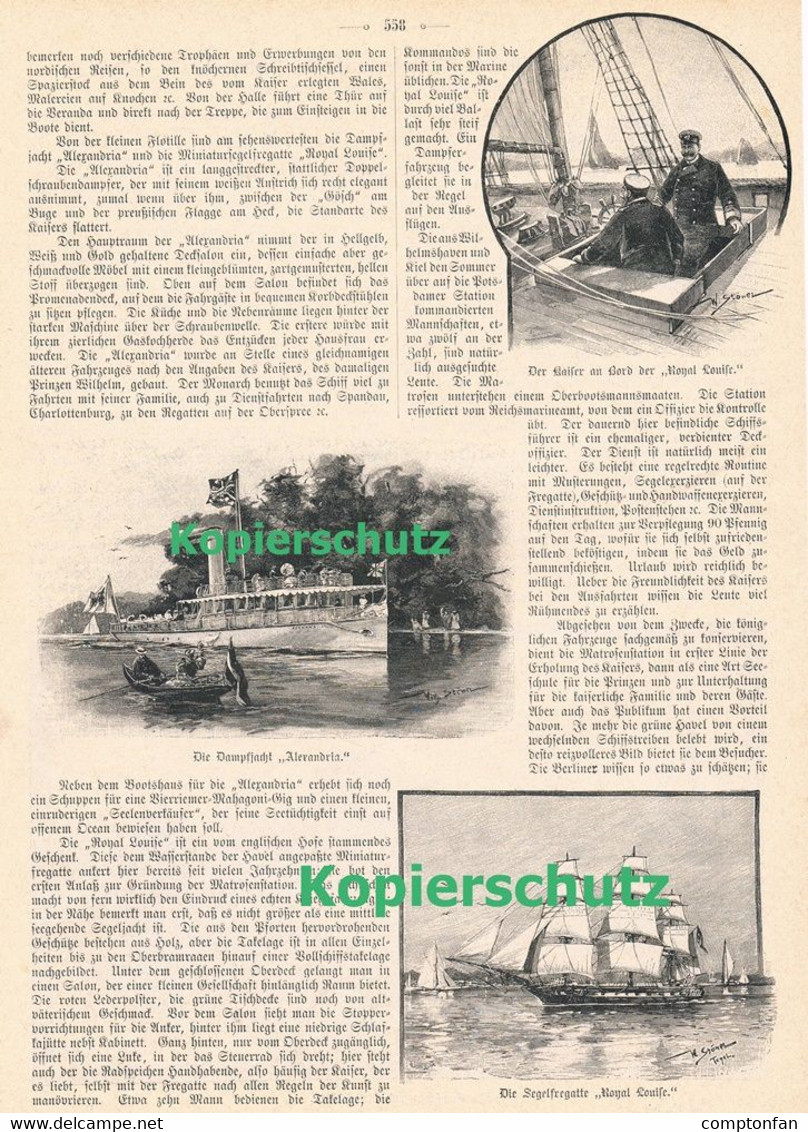 A102 188-b - Stöwer Kaiserl. Matrosenstation Potsdam 1 Artikel Mit 5 Bildern Von 1895 !! - Polizie & Militari