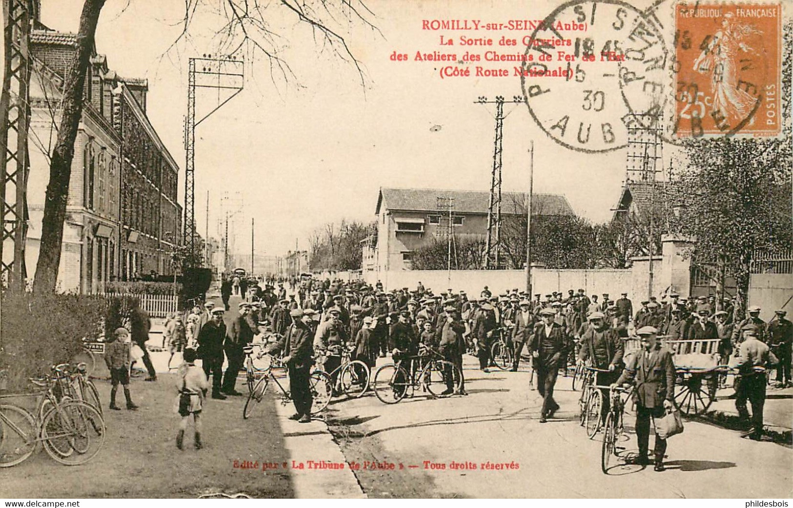 AUBE  ROMILLY SUR SEINE La Sortie Des Ouvriers Atelier Des Chemins De Fer - Romilly-sur-Seine