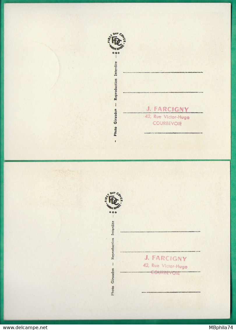 YT 1089 + 1090 LOT CARTE MAXIMUM PAYSANS LE NAIN WATTEAU CROIX ROUGE PREMIER JOUR 8 DECEMBRE 1956 LETTRE COVER FRANCE - Rode Kruis