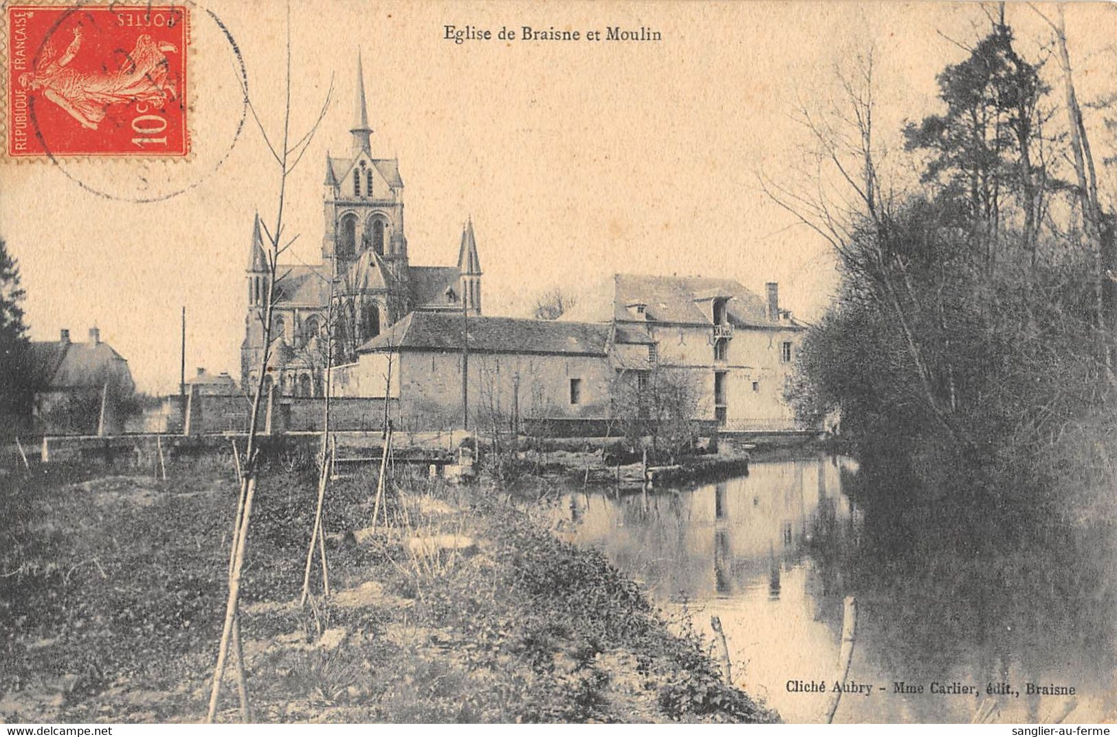 CPA 02 EGLISE DE BRAISNE ET MOULIN - Autres & Non Classés