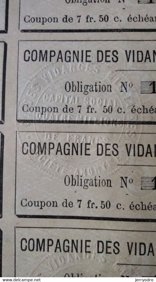 VIDANGES MILITAIRES - 1880** - S - V