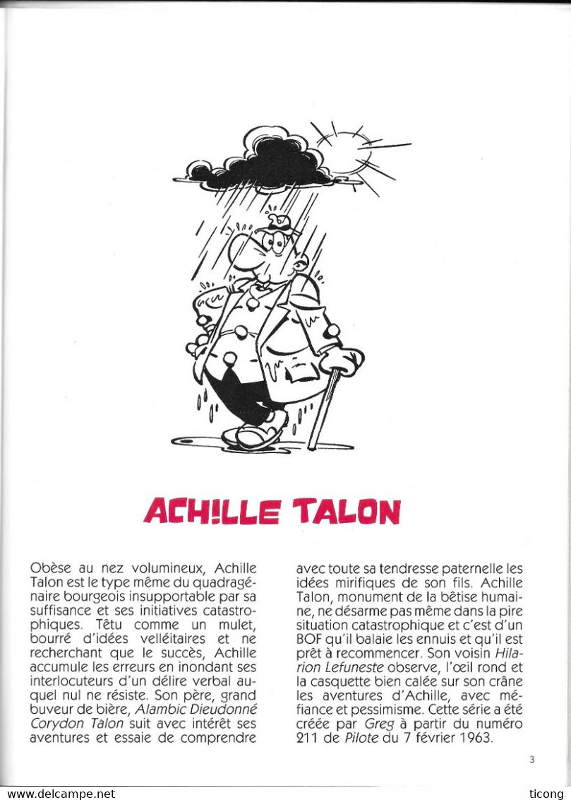 BD ACHILLE TALON DE GREG - ACHILLE TALON FAIT SON MENAGE - ALBUM PUBLICITAIRE SHELL DE 1994 - VOIR LES SCANNERS - Achille Talon