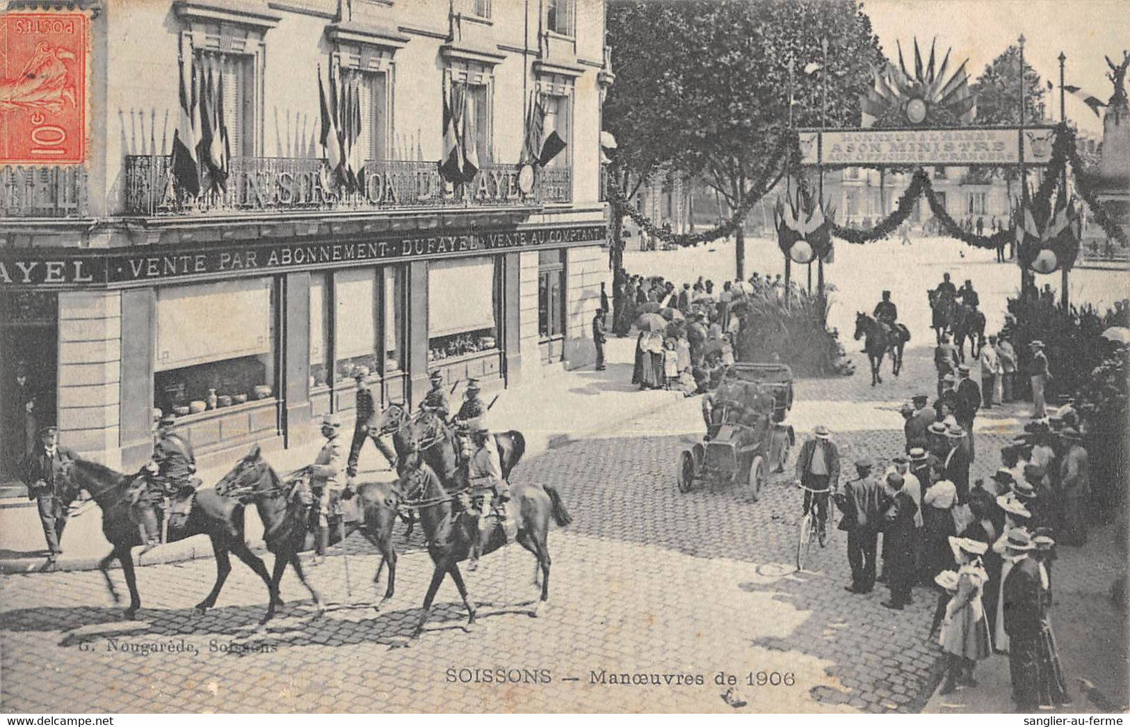 CPA 02 SOISSONS MANOEUVRES DE 1906 - Soissons