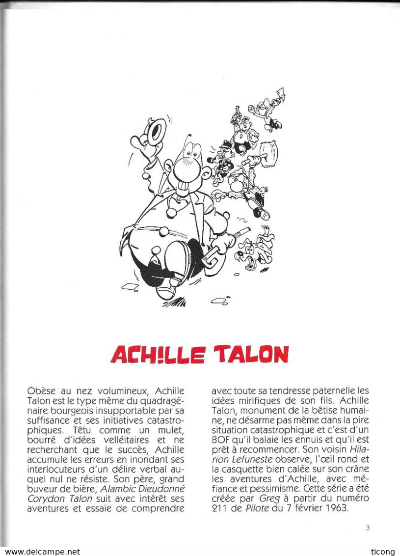 BD ACHILLE TALON DE GREG - ACHILLE TALON VOUS SALUE BIEN - ALBUM PUBLICITAIRE SHELL DE 1994 - VOIR LES SCANNERS - Achille Talon