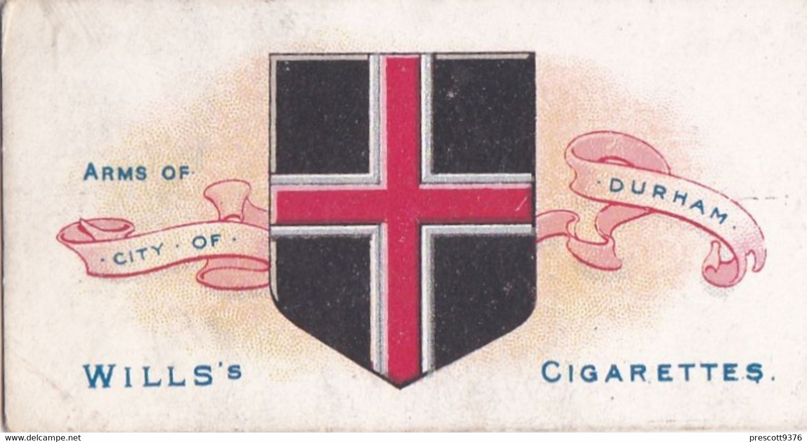 Borough Arms, 1907 - 159 Durham - Wills Cigarette Card - Original  - Antique - Wills