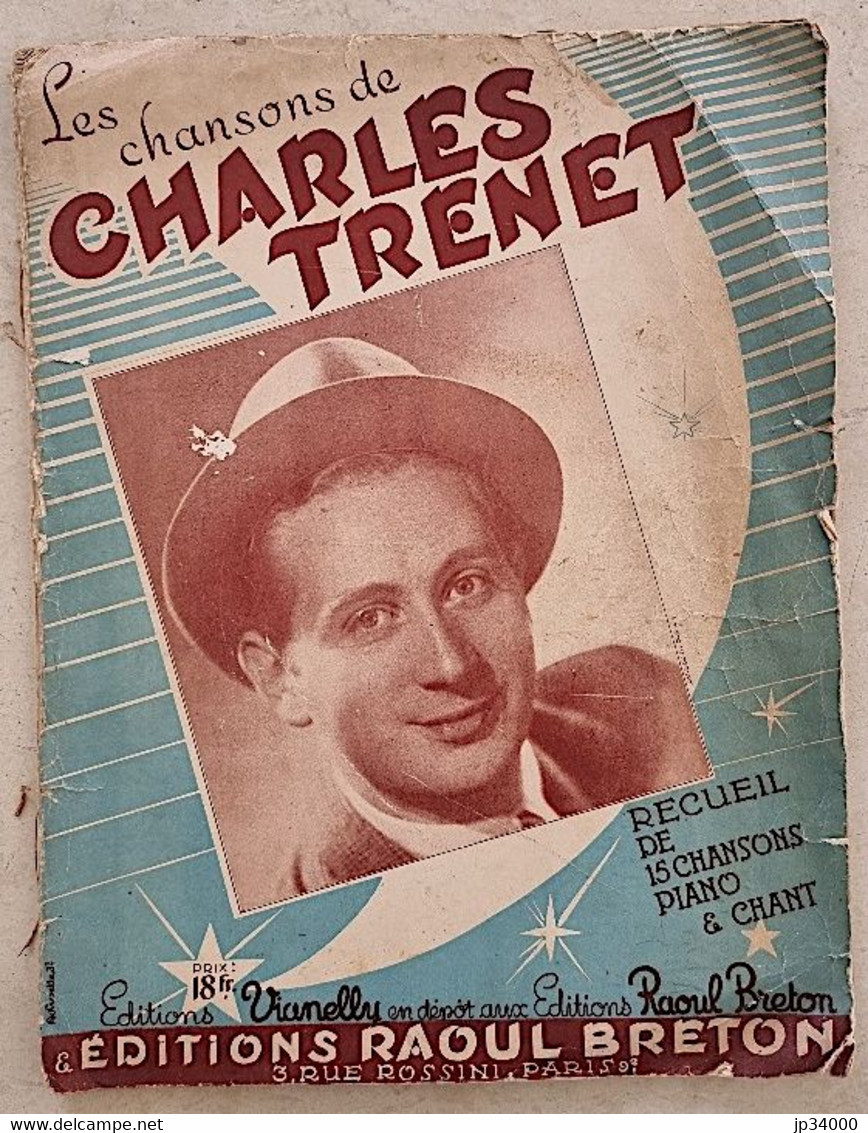 Les Chansons De CHARLES TRENET Recueil 15 Chansons Piano Et Chant. (partitions) - Liederbücher