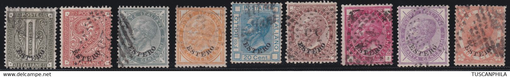 Levante 1874 Serie Completa Sass. 1/9 Usati Firmati E.D Cv. 2770 - Algemene Uitgaven