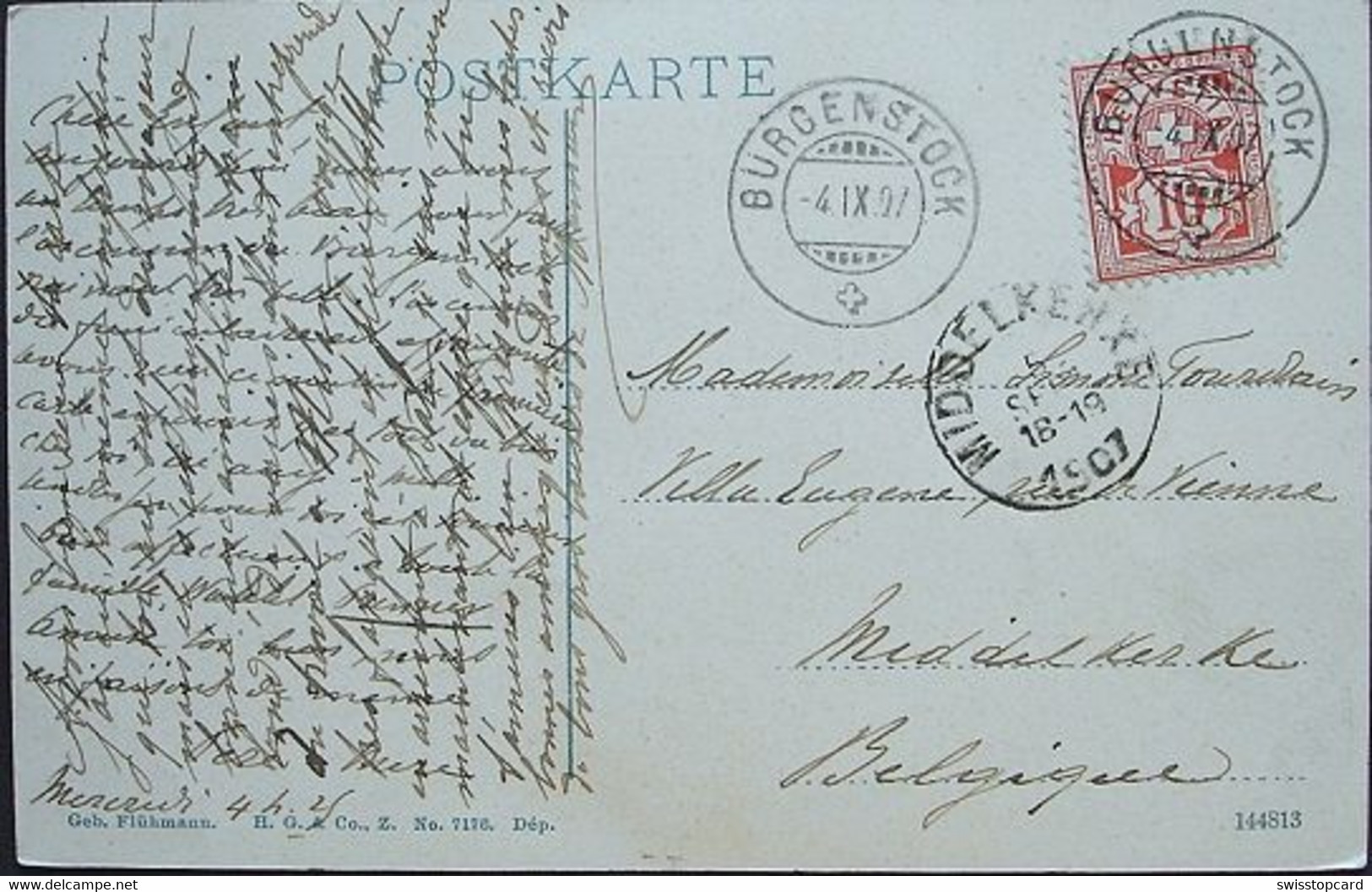 BÜRGENSTOCK Gel. 1907 N. Middelkerke Flandern Belgien - Other & Unclassified