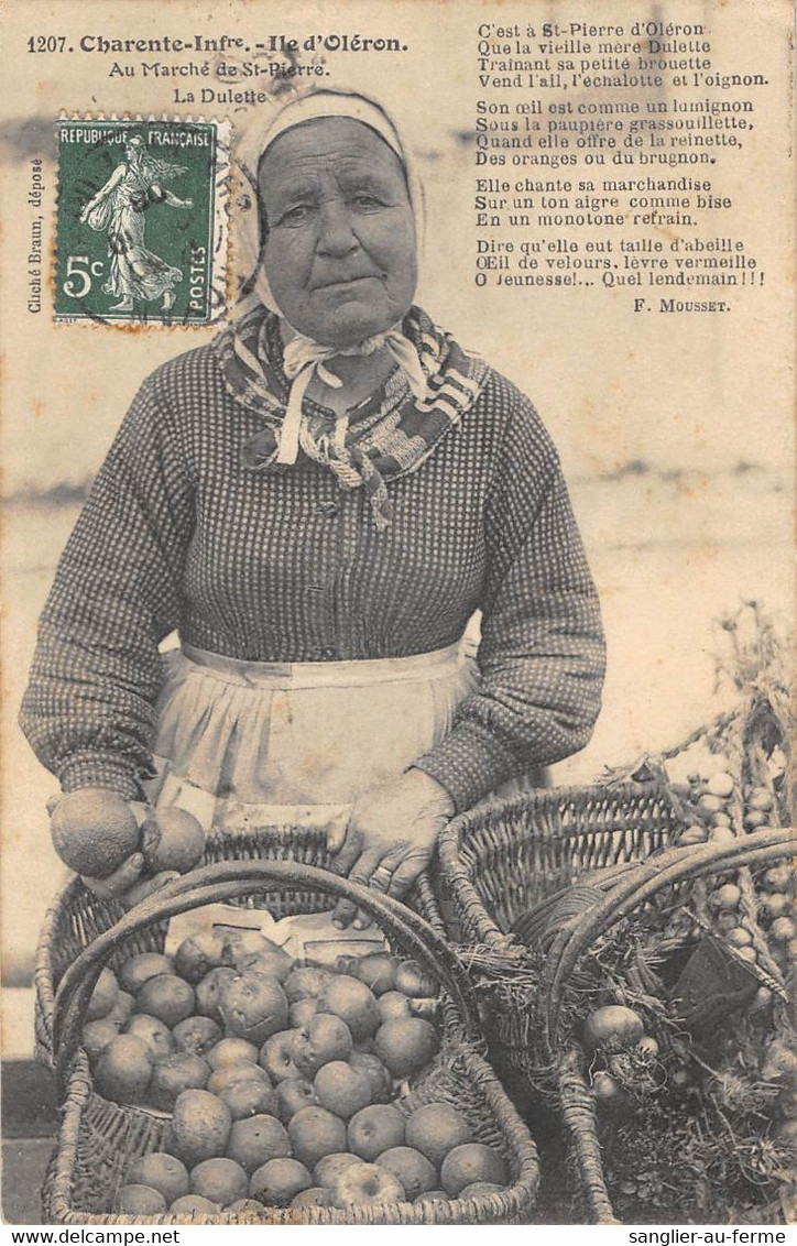 CPA 17 ILE D'OLERON AU MARCHE DE SAINT PIERRE LA DULETTE - Ile D'Oléron