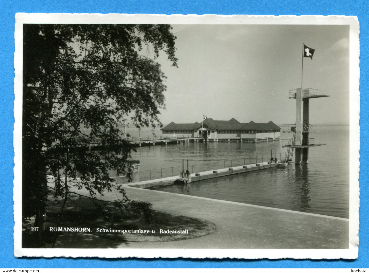 Val250, Romanshorn, Schwimmsportanlage, Badeanstalt, Drapeau Suisse, 197, GF, Circulée 1943 - Romanshorn