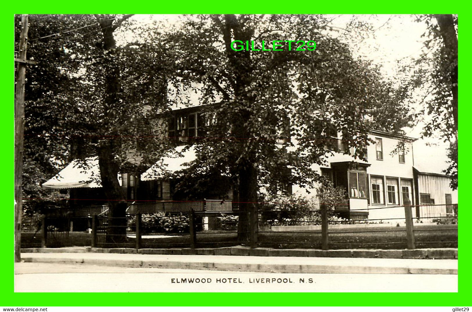 LIVERPOOL, NOVA SCOTIA - ELMWOOD HOTEL - CARTE PHOTO - - Liverpool