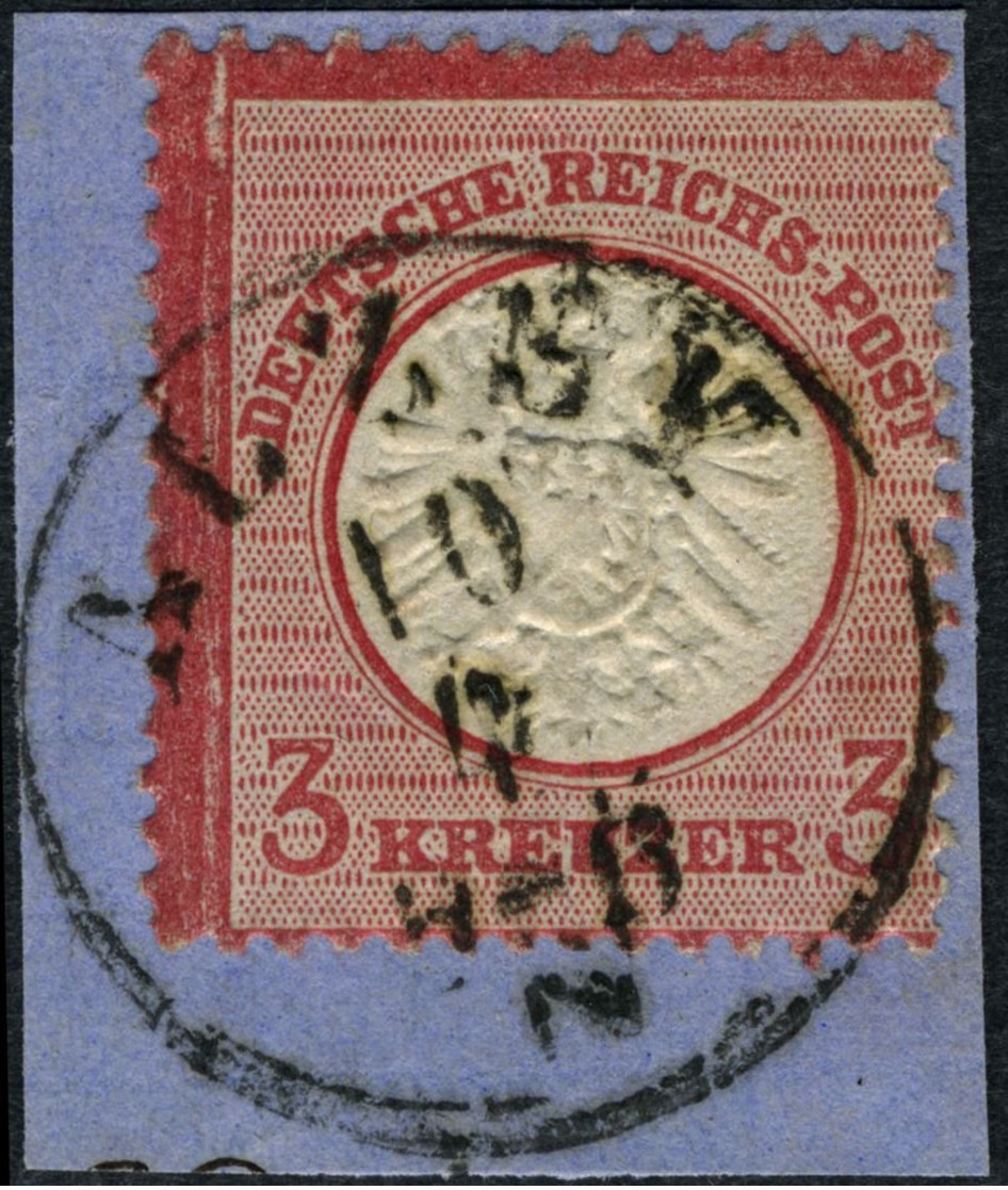 THURN UND TAXIS Um 1872,  K1 ALZEY DR 25 FELDM. AUF BRIEFSTÜCK, SEM-STPL+ 50,- - Usati