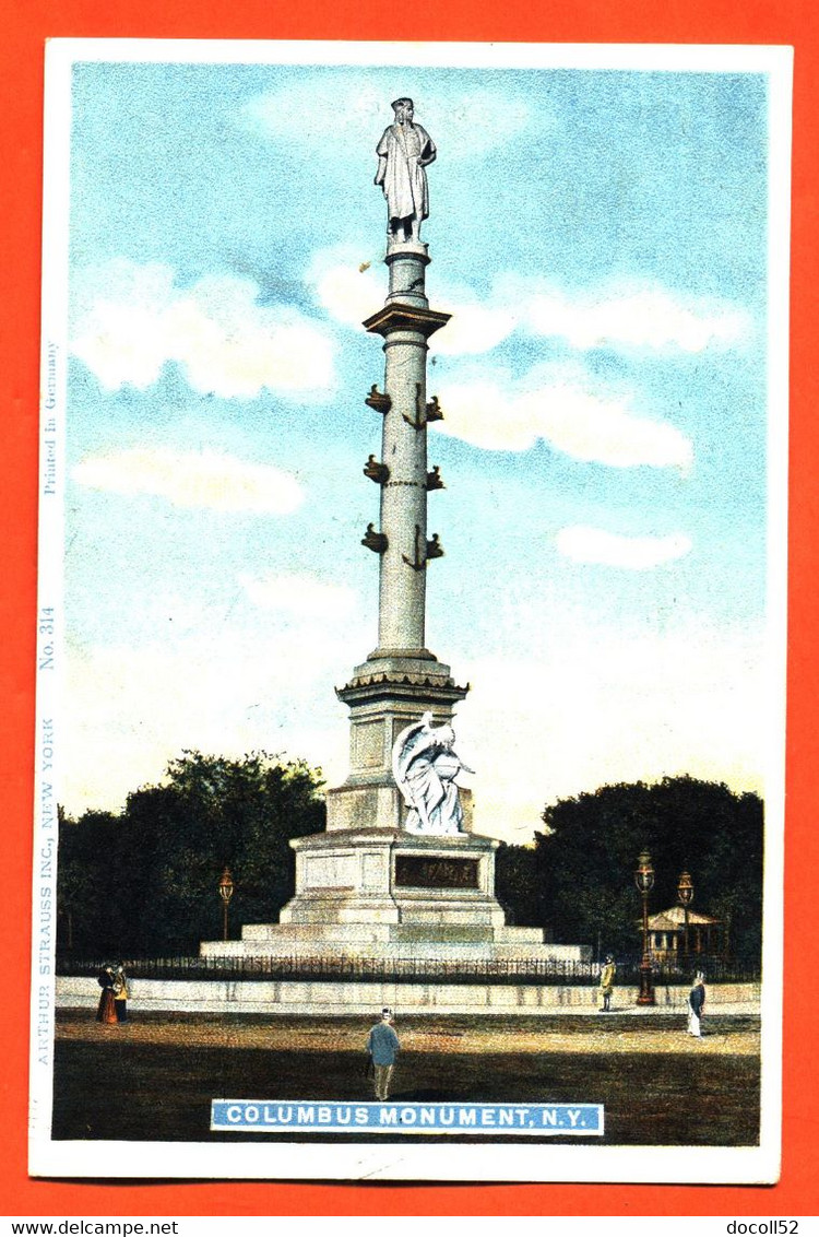 CPA Etats Unis - New York " Columbus Monument " - Other Monuments & Buildings