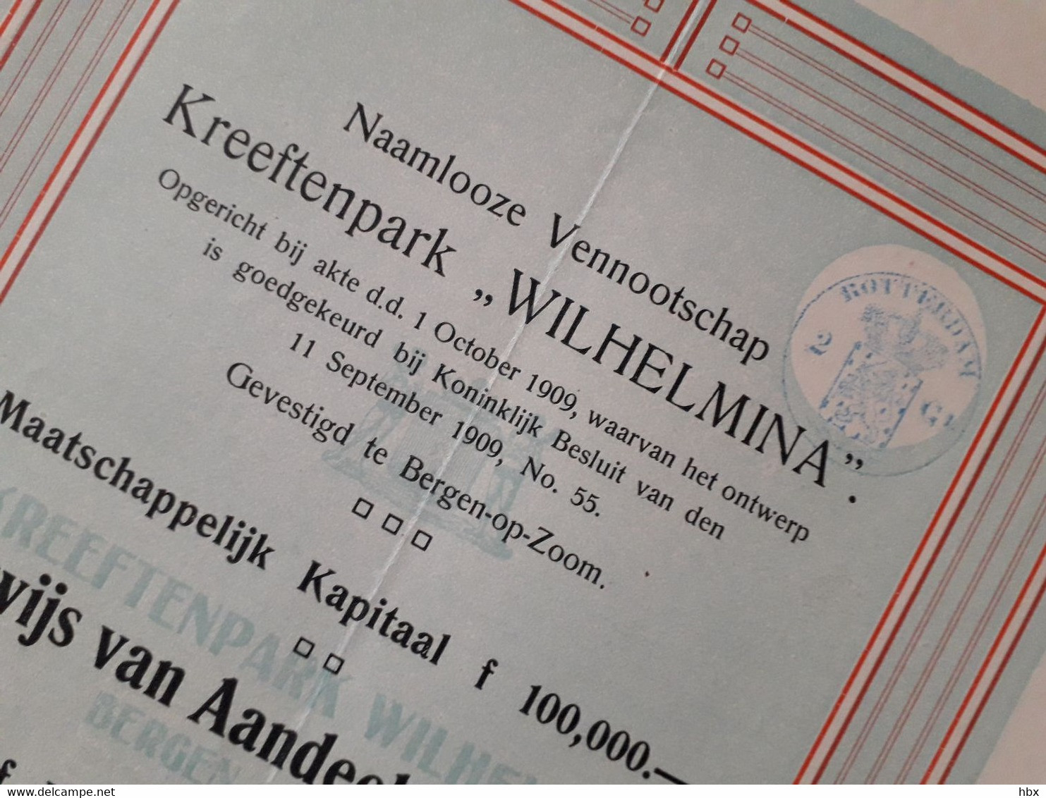Kreeftenpark Wilhelmina - Bergen Op Zoom - 1909 - Agriculture