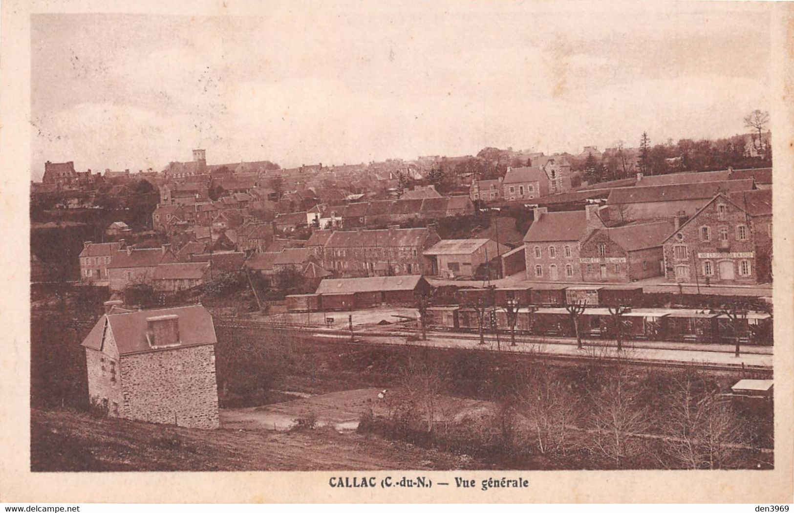 CALLAC - Vue Générale - Wagons, Voie Ferrée - Callac