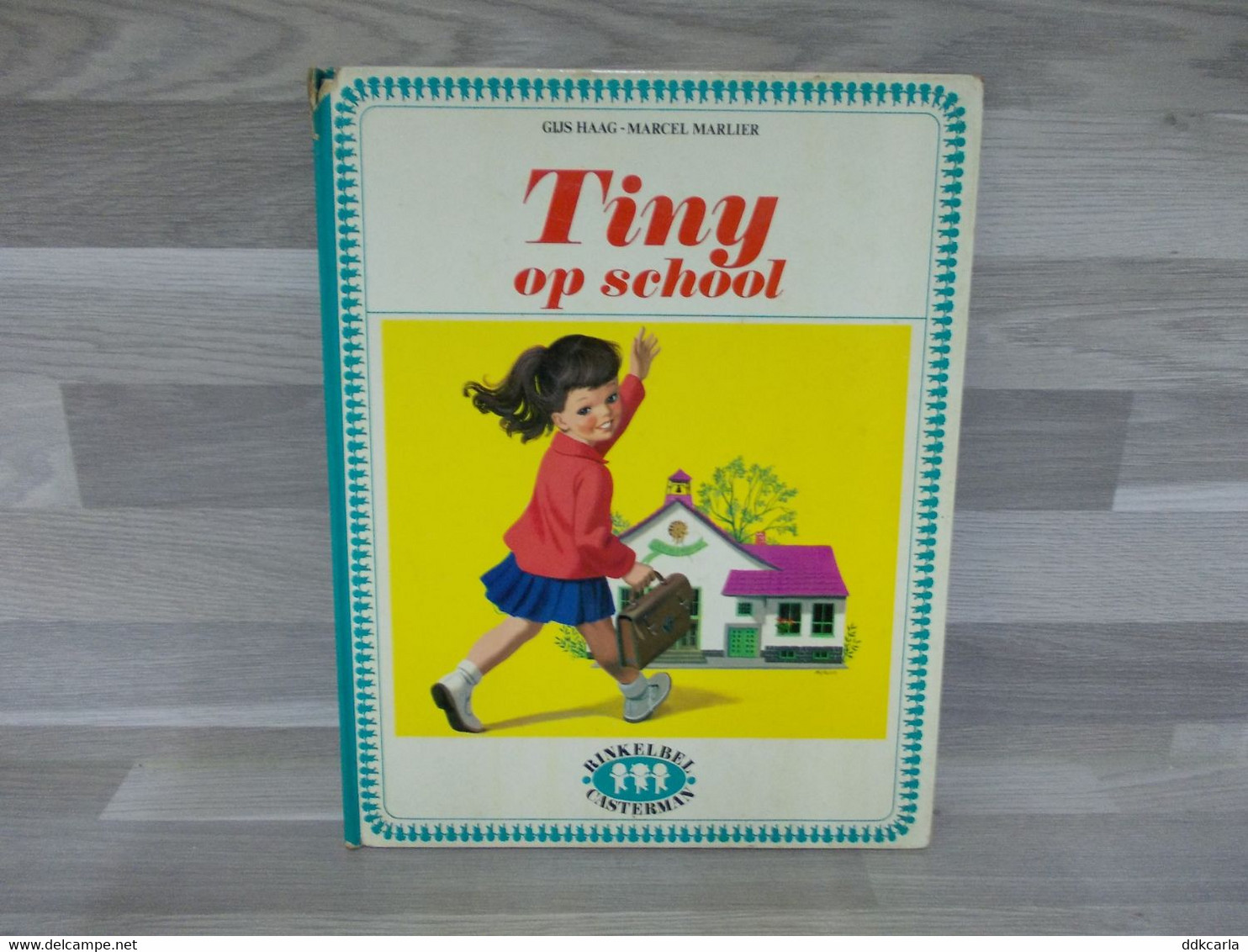 Boek - Kinderboek Tiny Op School 1957 - Antiquariat