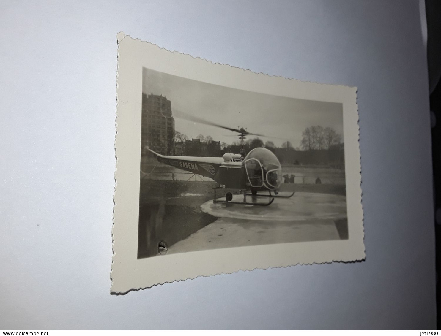 ORGINELE FOTO AFMETINGEN 10 CM OP 7 CM HELIKOPTER HÉLICOPTÈRE HELICOPTER SABENA BELGIQUE - Aviazione