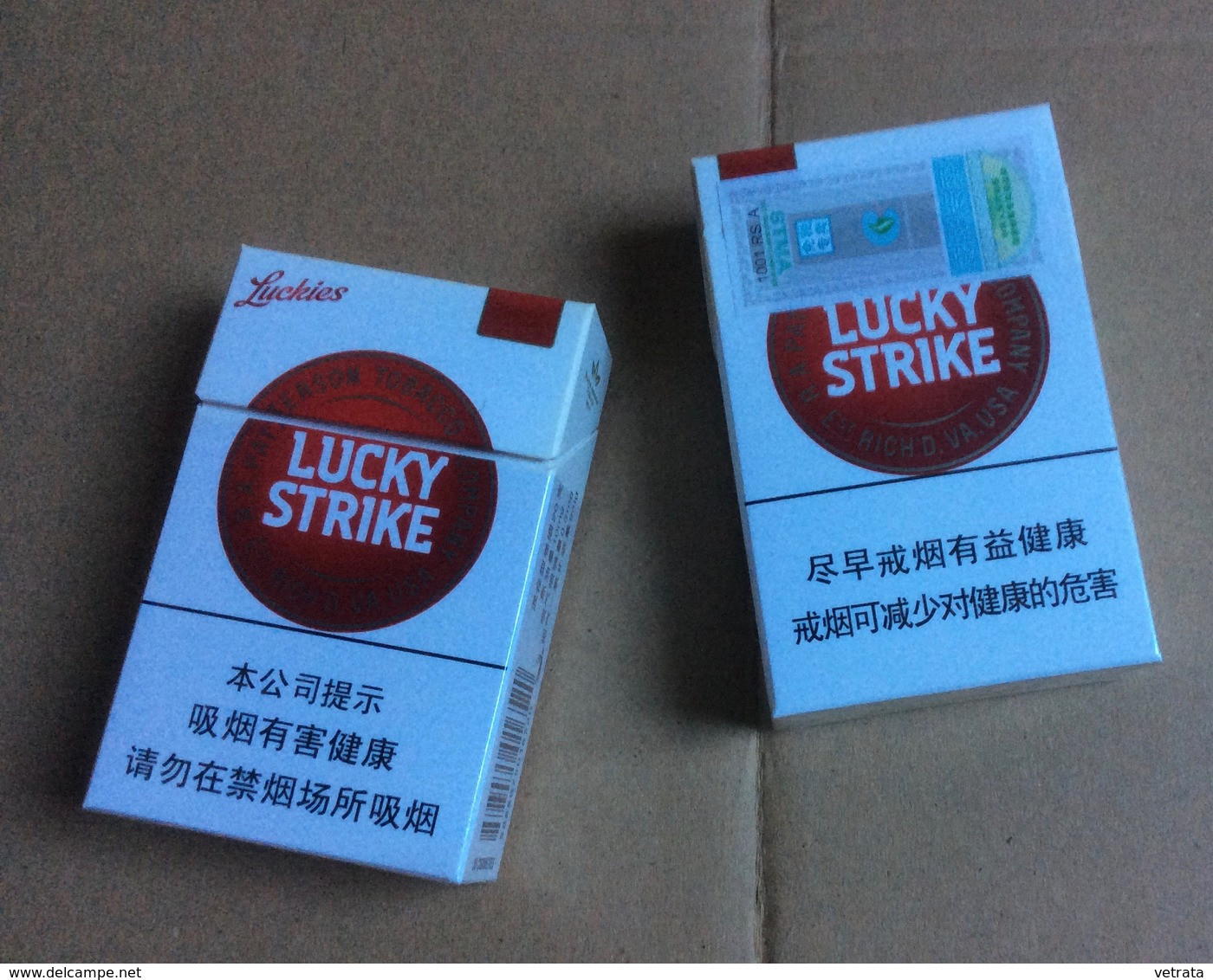 Empty Tobacco boxes - Boite (Vide) de cigarettes Lucky Strike