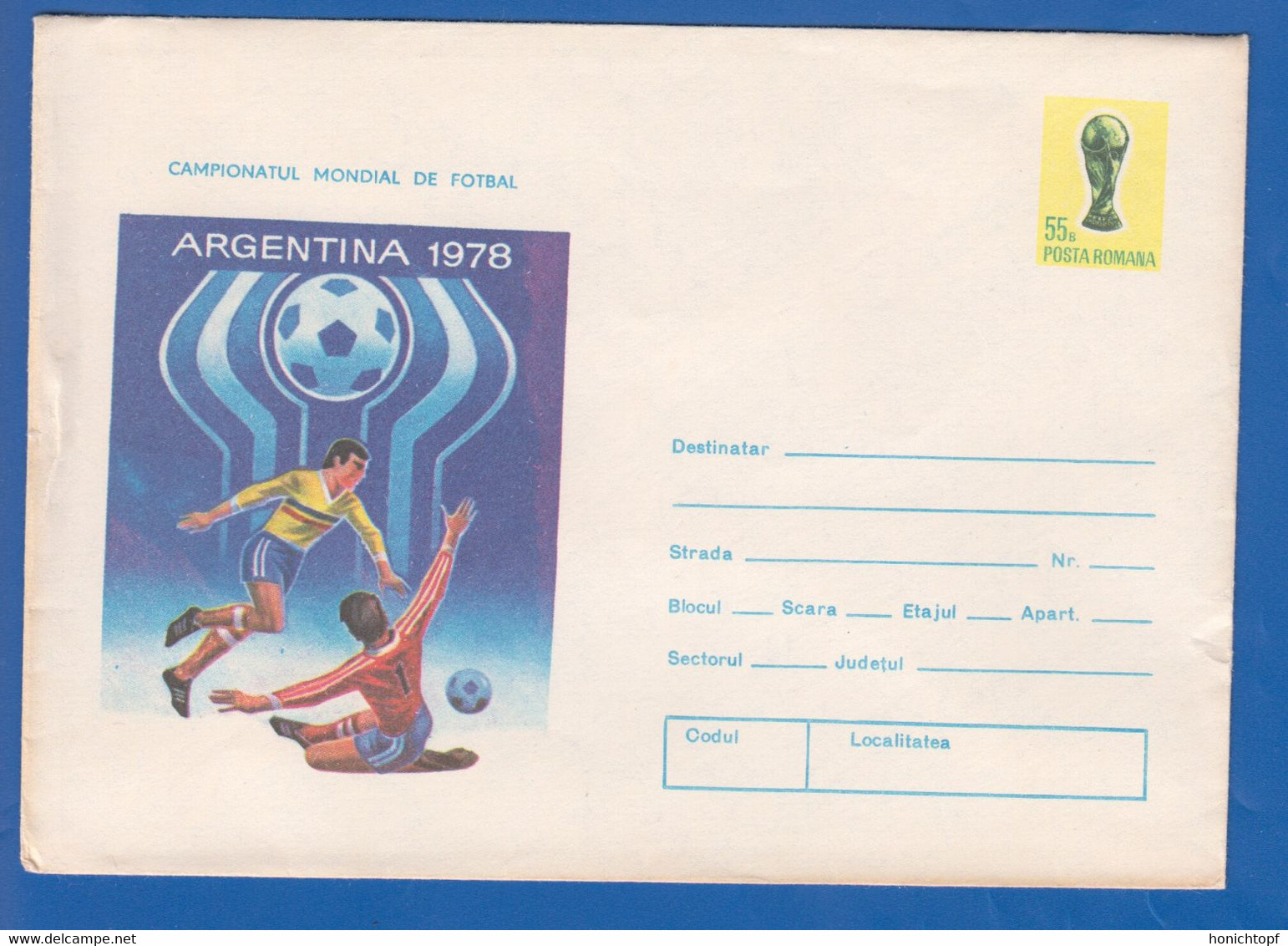 Rumänien; Brief Football; Brief Argentina 1978; Fotbal; Fussball; Bild2 - 1978 – Argentine