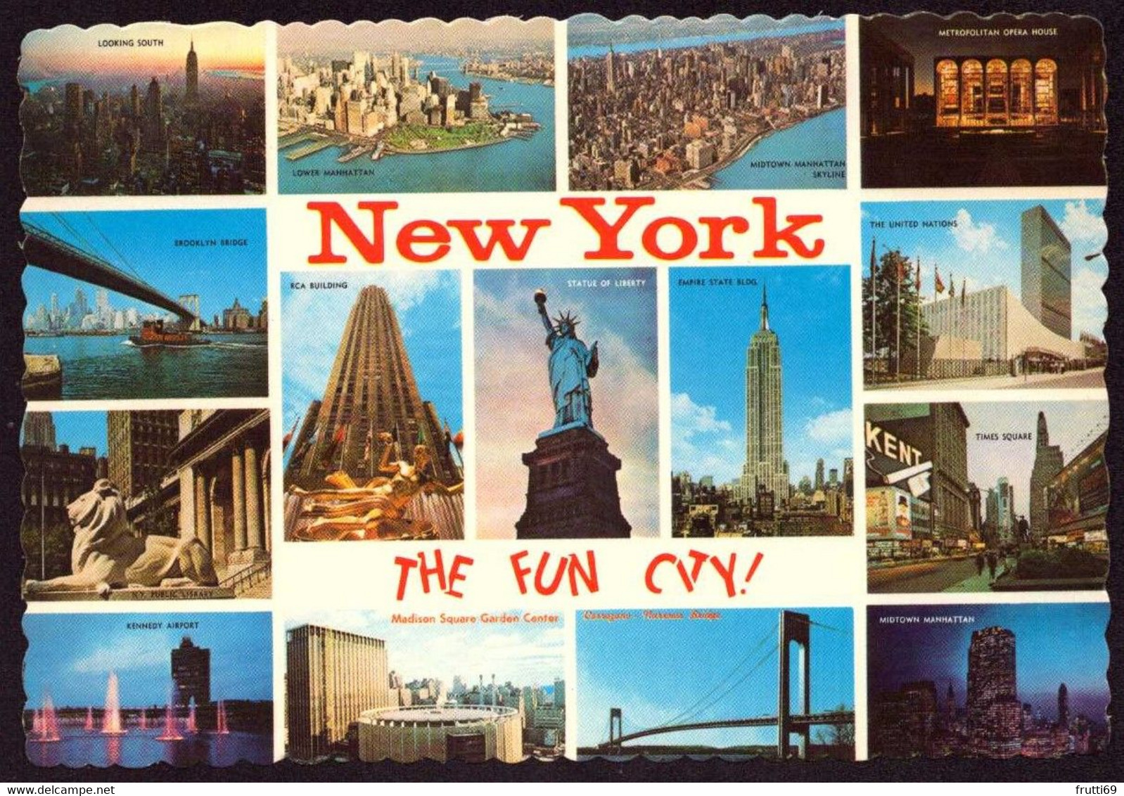 AK 025838 USA - New York City - Mehransichten, Panoramakarten
