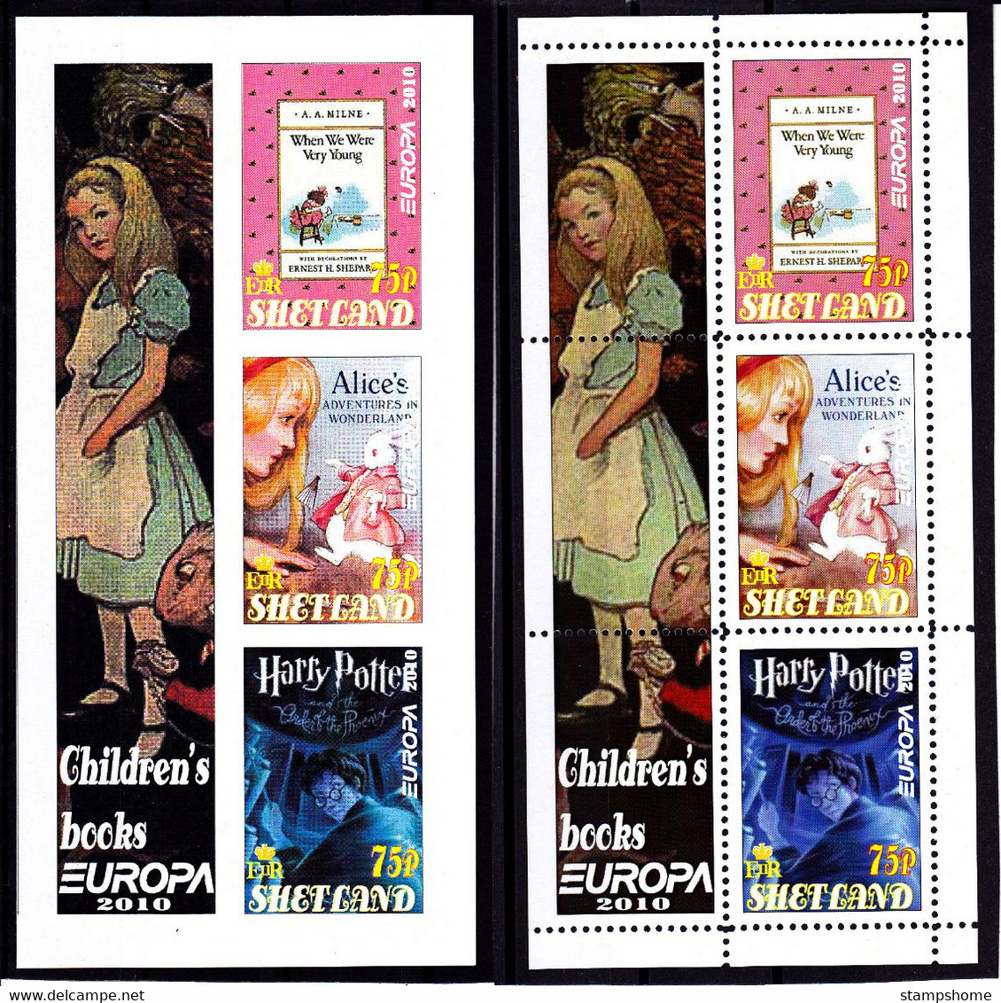 Shetland - 2010 - Europa Thema & Child. Books - 2.Mini S/Sheet (imp.+perf.) Private İssue ** MNH - Local Issues