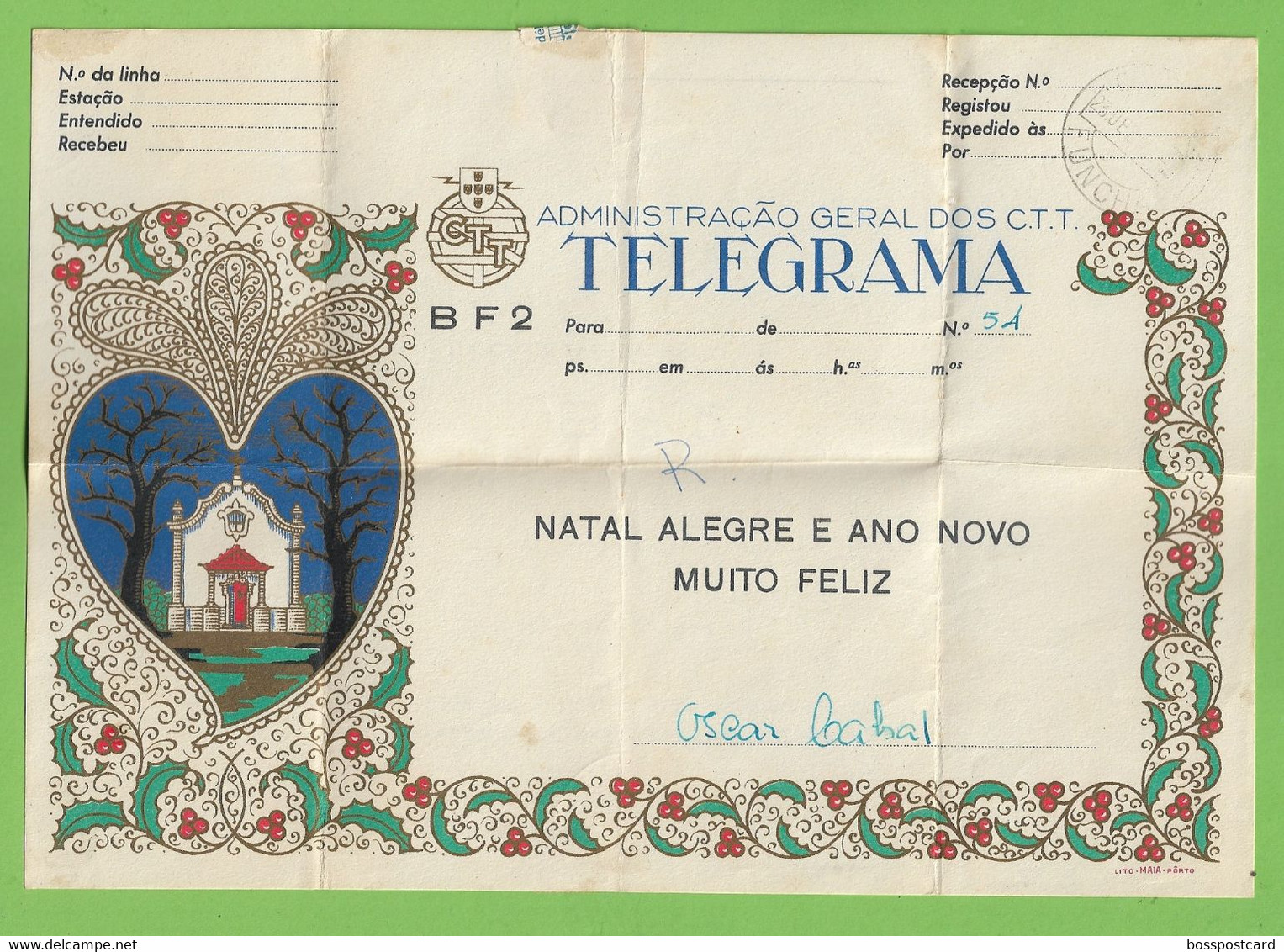 História Postal - Filatelia - Telegrama - Telegram - Natal - Christmas - Noel - Philately  - Portugal - Briefe U. Dokumente