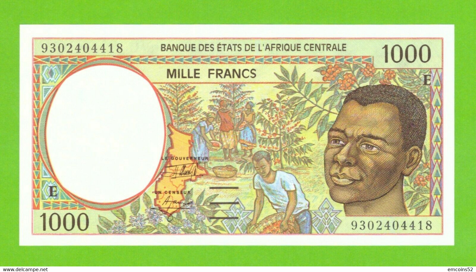 CAMEROUN C.A.S. 1000 FRANCS 1993  P-202Ea   UNC - États D'Afrique Centrale