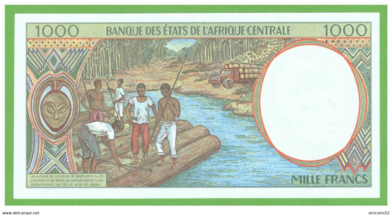 CAMEROUN C.A.S. 1000 FRANCS 1997  P-202Ed   UNC - États D'Afrique Centrale