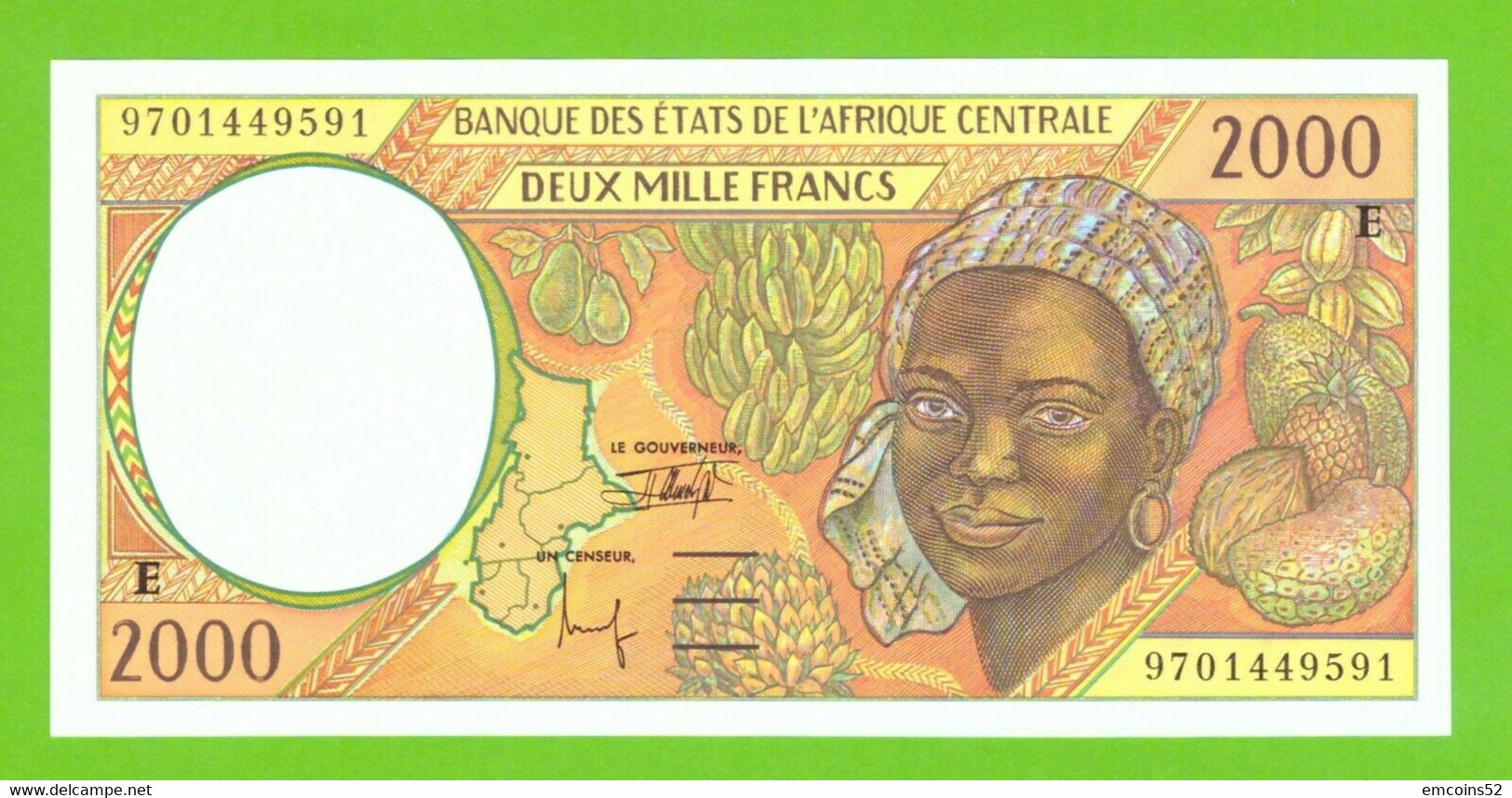 CAMEROUN C.A.S. 2000 FRANCS 1997  P-203Ed   UNC - Central African States