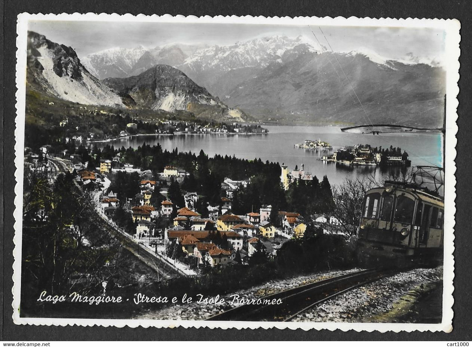 LAGO MAGGIORE STRESA E LE ISOLE BORROMEO VG. 1953 VERBANO N°D226 ACQUARELLATA - Verbania