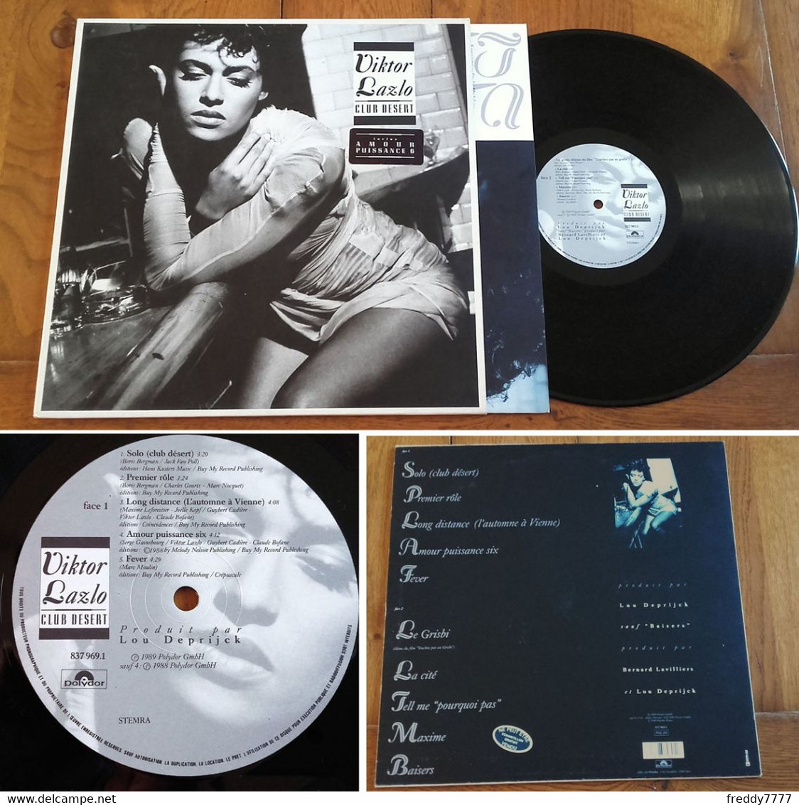 RARE French LP 33t RPM (12") VIKTOR LAZLO (Serge Gainsbourg, Bernard Lavilliers, 1989) - Collectors