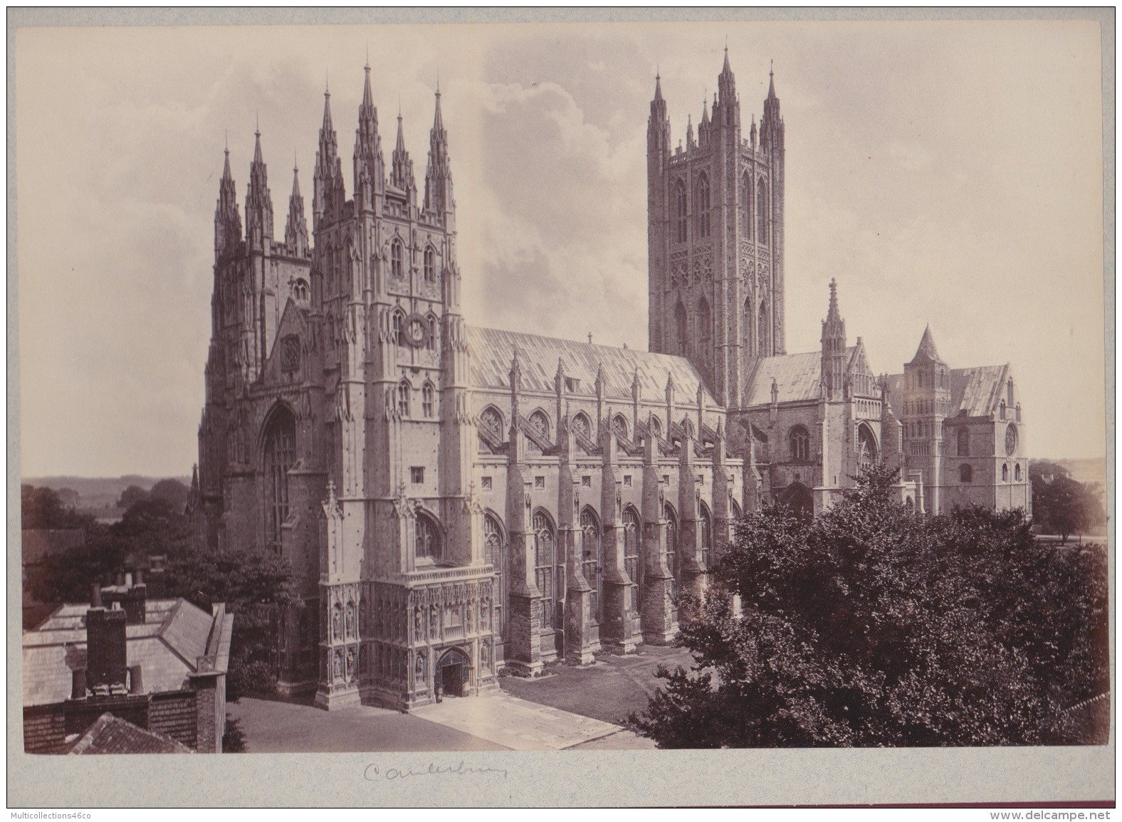 170617 - 2 PHOTOS Anciennes - ROYAUME UNI ANGLETERRE - KENT CANTERBURY Cathedral Nave - Canterbury