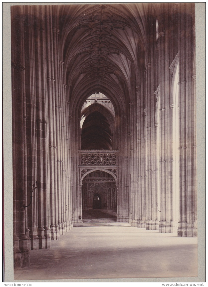 170617 - 2 PHOTOS Anciennes - ROYAUME UNI ANGLETERRE - KENT CANTERBURY Cathedral Nave - Canterbury