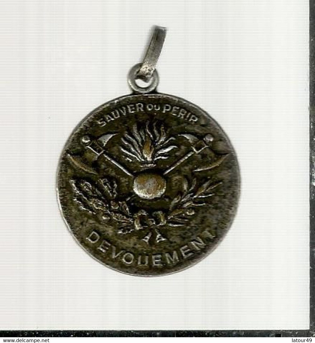 Ancienne Medaille  Sauver Ou Perir Devouement  Sapeur - Pompiers