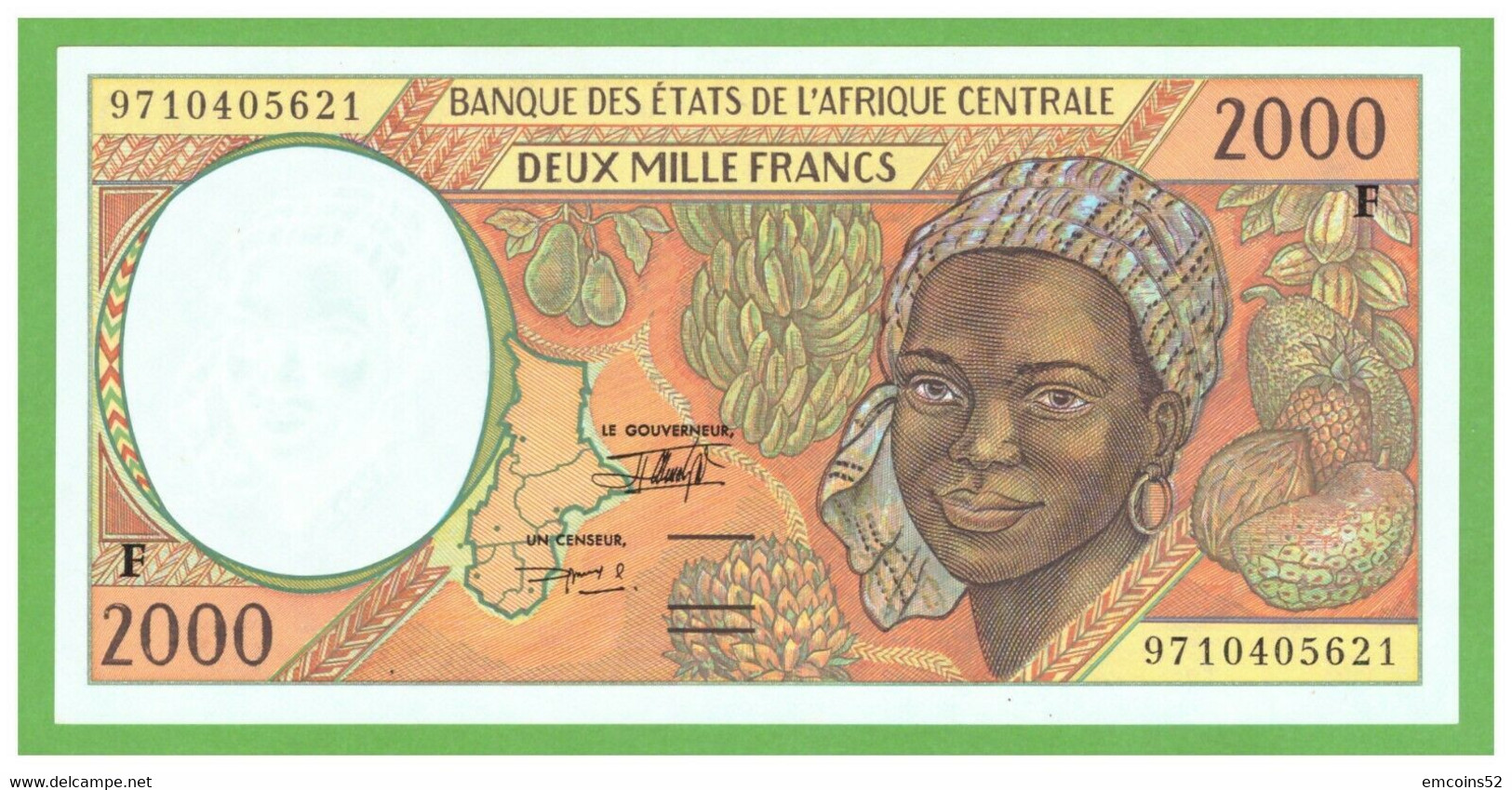 CENTRAL AFRICAN REPUBLIC C.A.S. 2000 FRANCS 1997  P-303Fd UNC - Repubblica Centroafricana