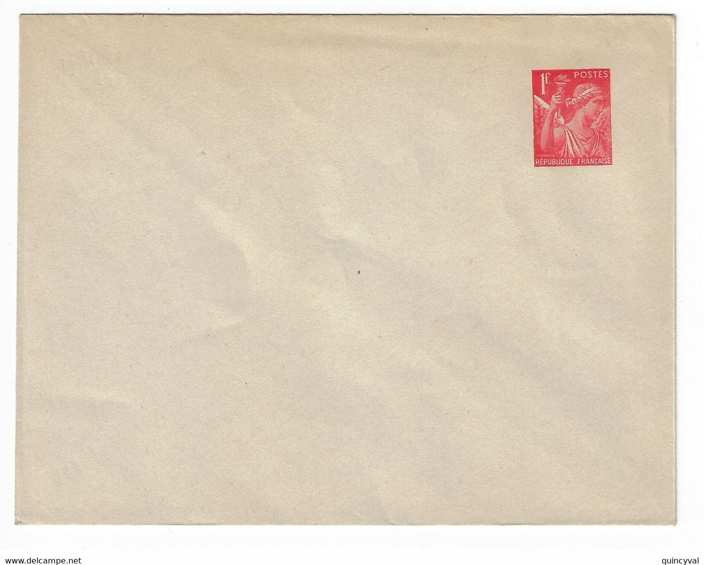 Enveloppe IRIS 1F Rouge  Format 147x 112 Intérieur Lilas  Yv 433-E1 Storch B2 - Standard- Und TSC-Briefe (vor 1995)