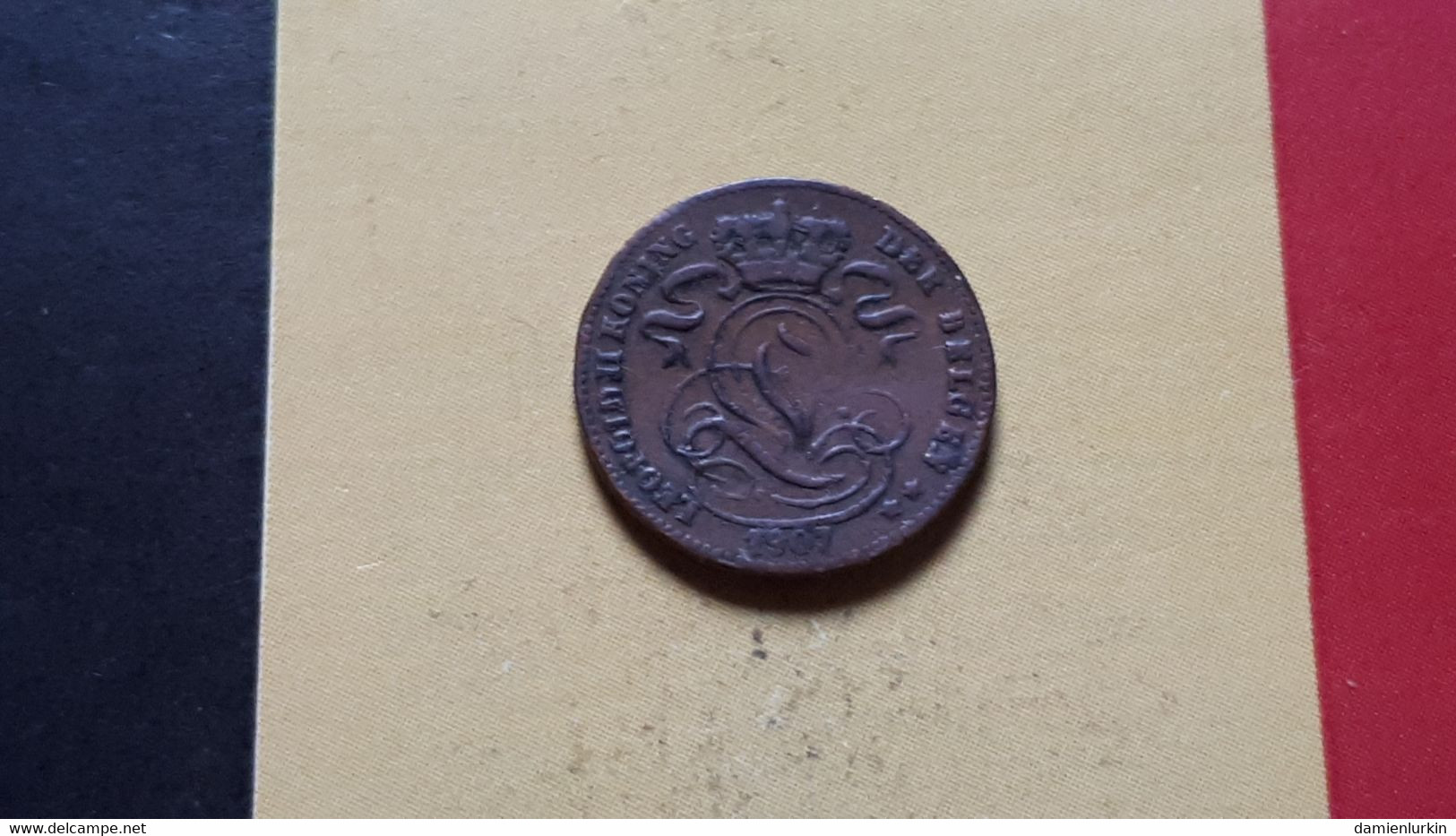 BELGIE LEOPOLD II MOOIE 1 CENTIEM 1907 KOPER/CUIVRE - 1 Cent