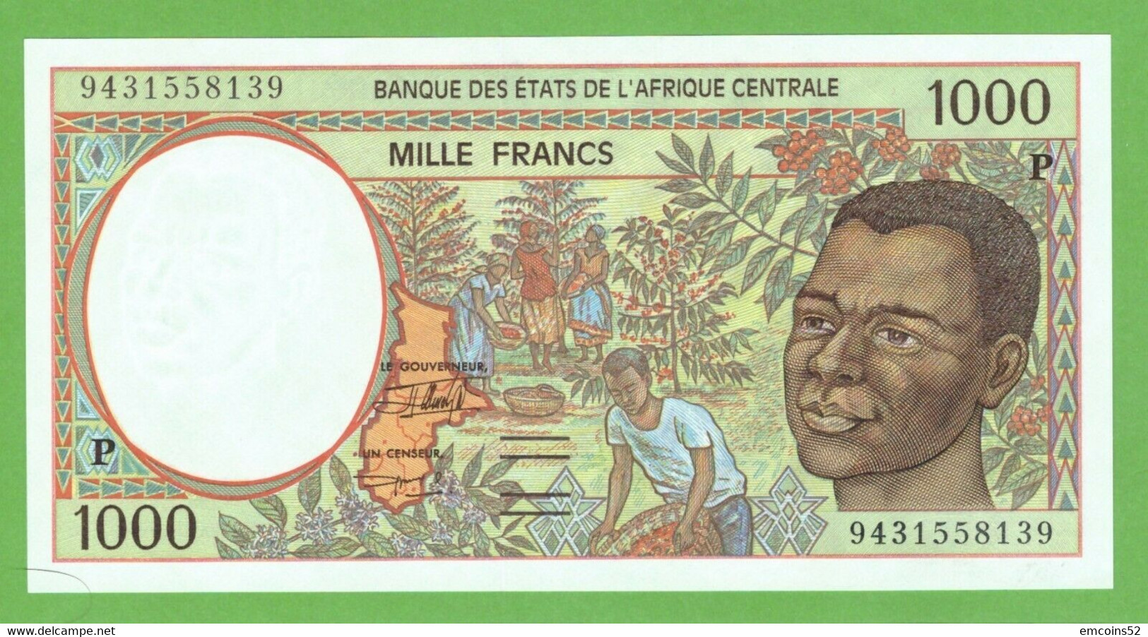 CHAD C.A.S. 1000 FRANCS 1994  P-602Pb ABOUT UNC - Tsjaad