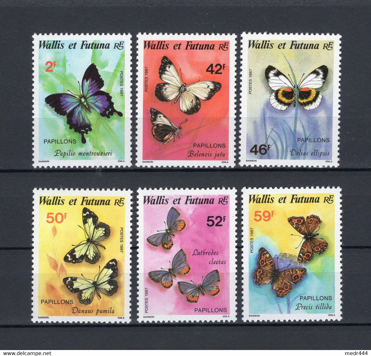 Wallis And Futuna 1987 - Butterflies/Papillons - Stamp 6v - Complete Set -  MNH** - Superb*** - Storia Postale