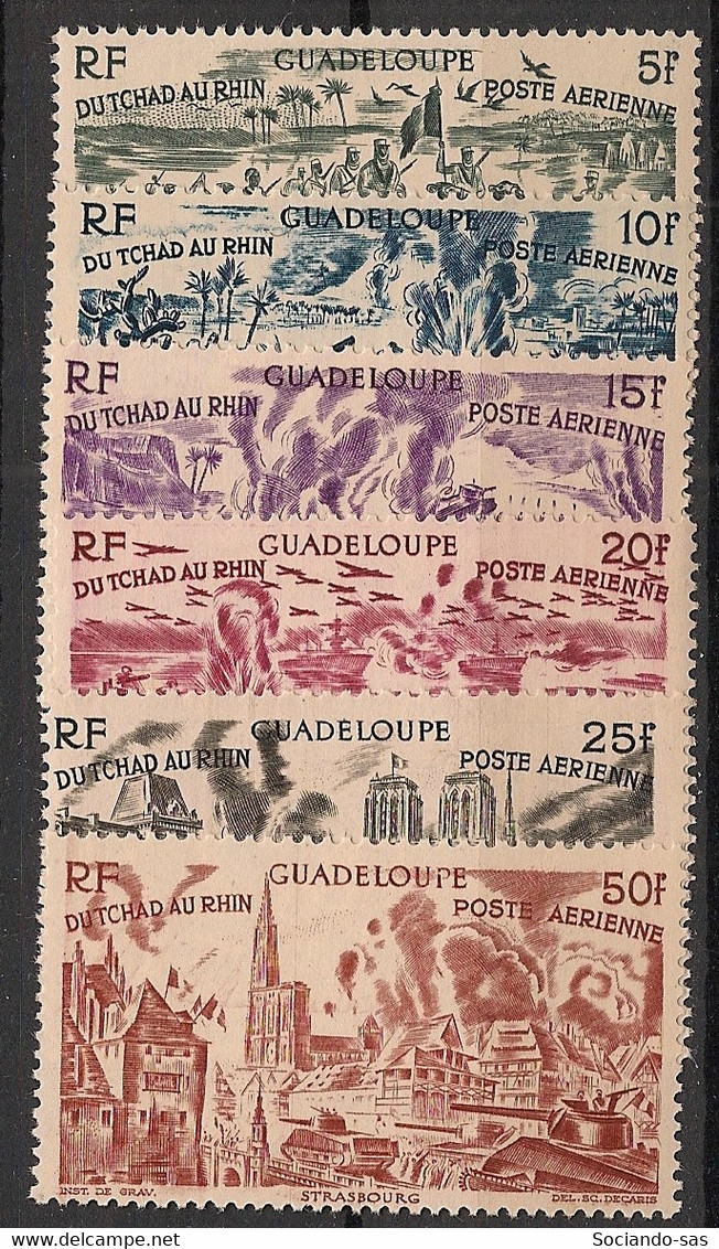 GUADELOUPE - 1946 - Poste Aérienne PA N°Yv. 7 à 12 - Tchad Au Rhin - Neuf Luxe ** / MNH / Postfrisch - Aéreo