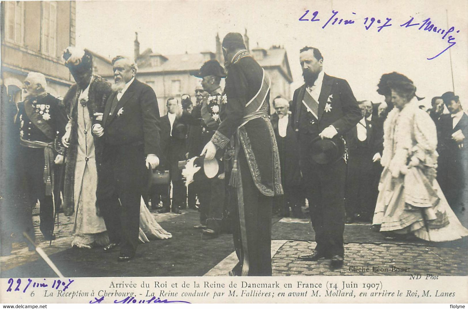 Royauté - Carte Photo - Roi Et Reine Du Danemark En France - Réception à Cherbourg - Juin 1907 - Royalty Personnalités - Königshäuser