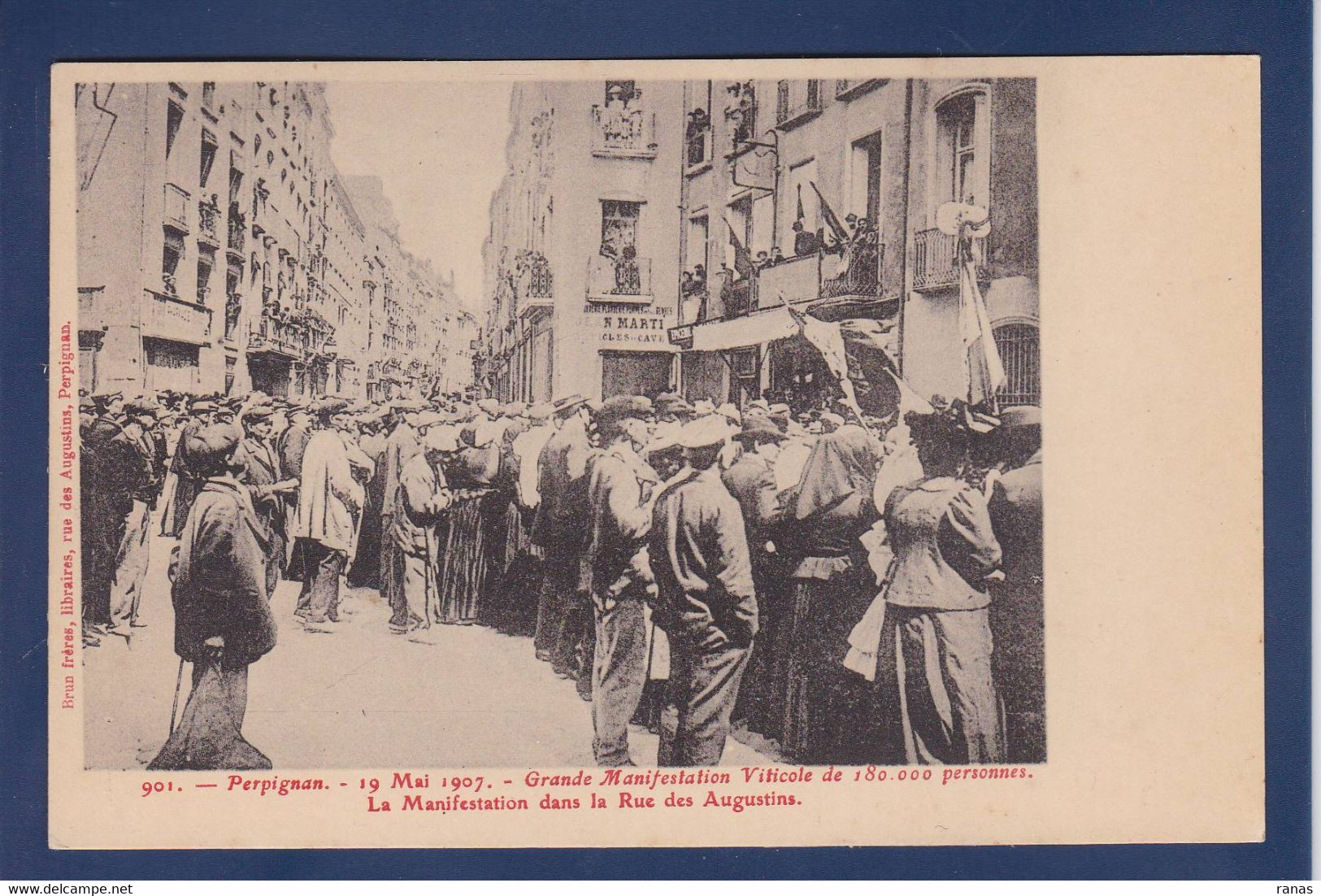 CPA Pyrénées Orientales 66 Evénements Viticoles Du Midi 1907 Perpignan Non Circulé - Perpignan