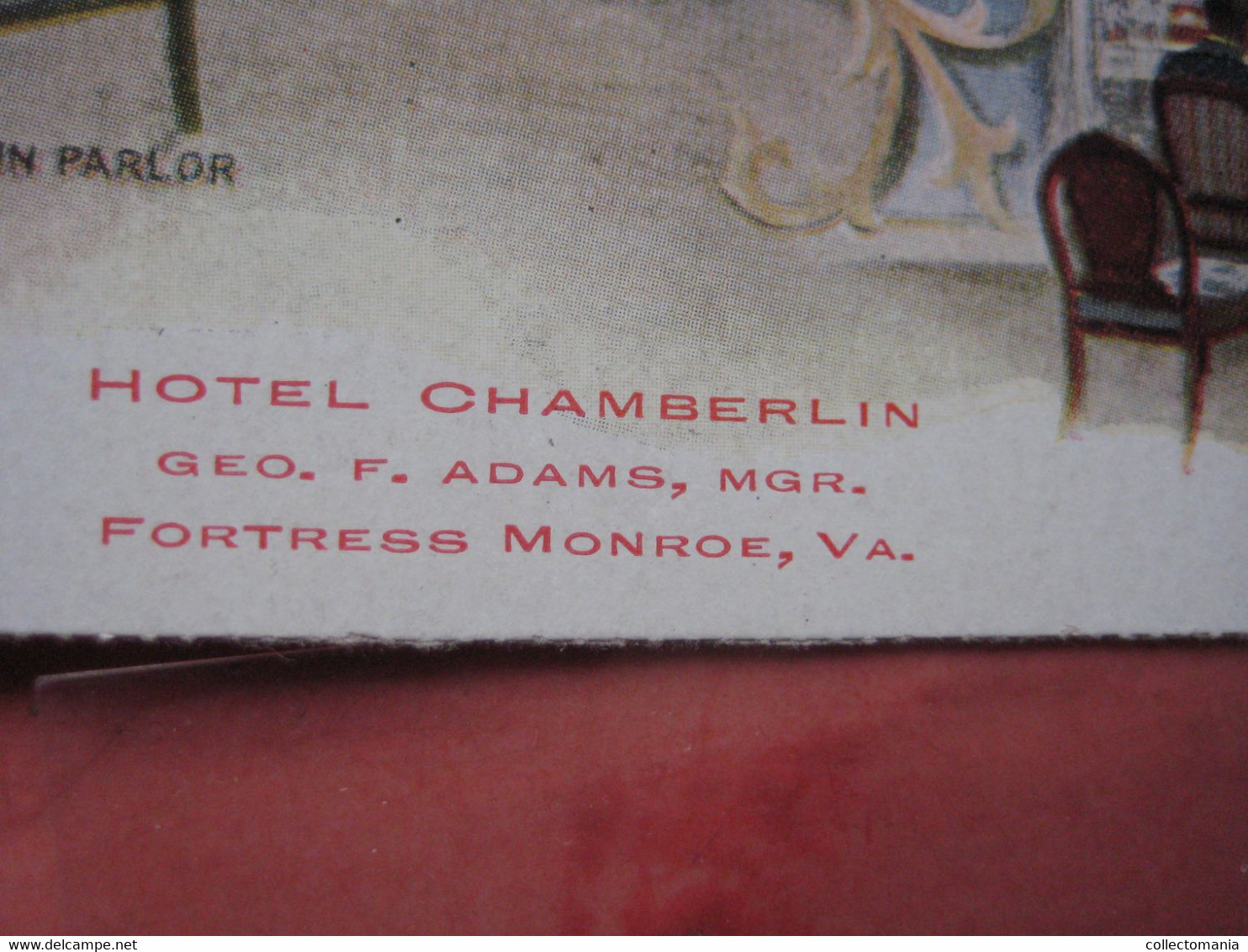 6 PUB postcards 1909  train station Vermont, SWIFT Beef Chicago, 3 are from Hotel CHAMBERLIN fortress Monroe Virginia