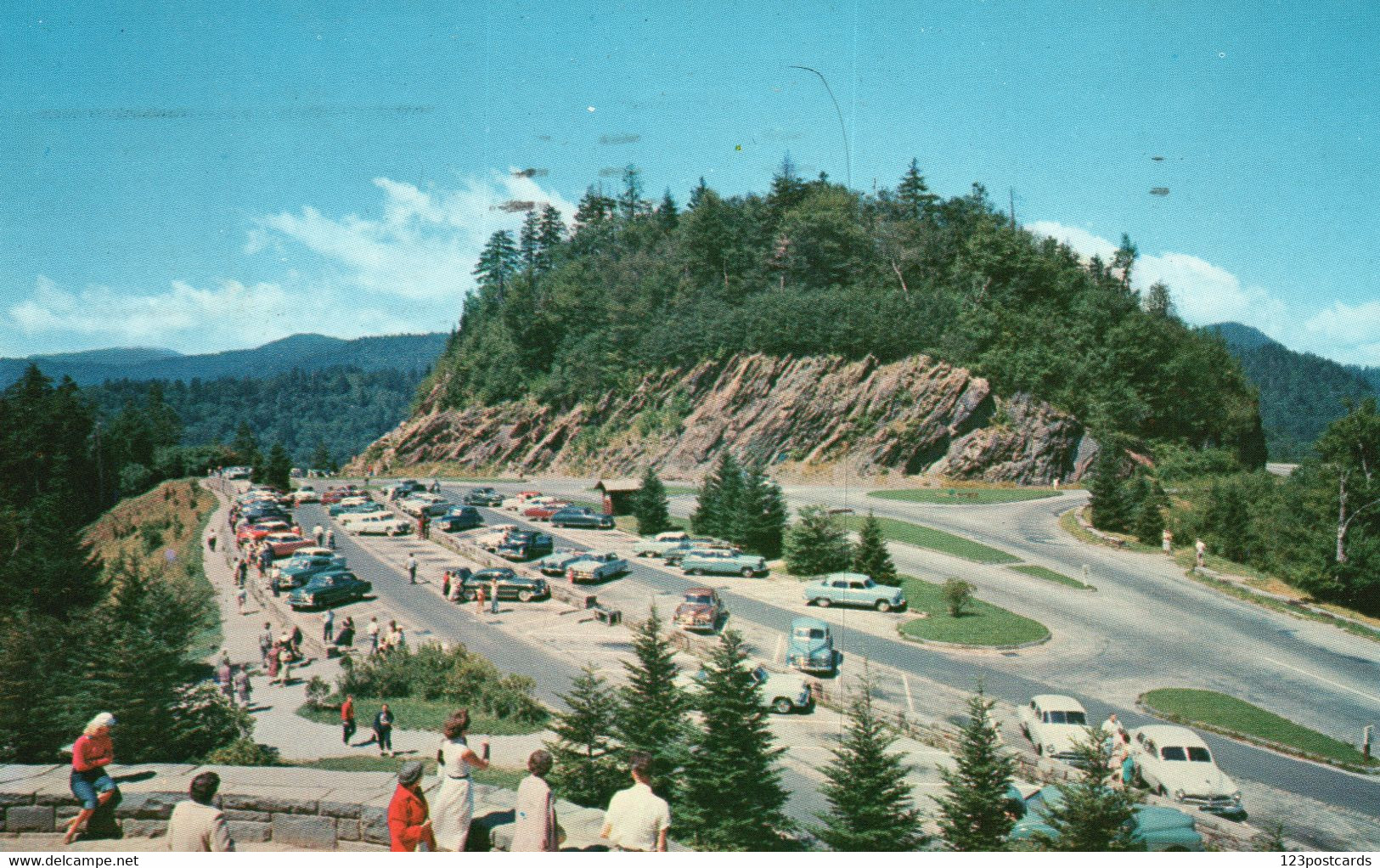 Newfound Gap Parking Area - Great Smoky Mountains National Park, Colorado - "Pray For Peace" Stamp - Rocky Mountains