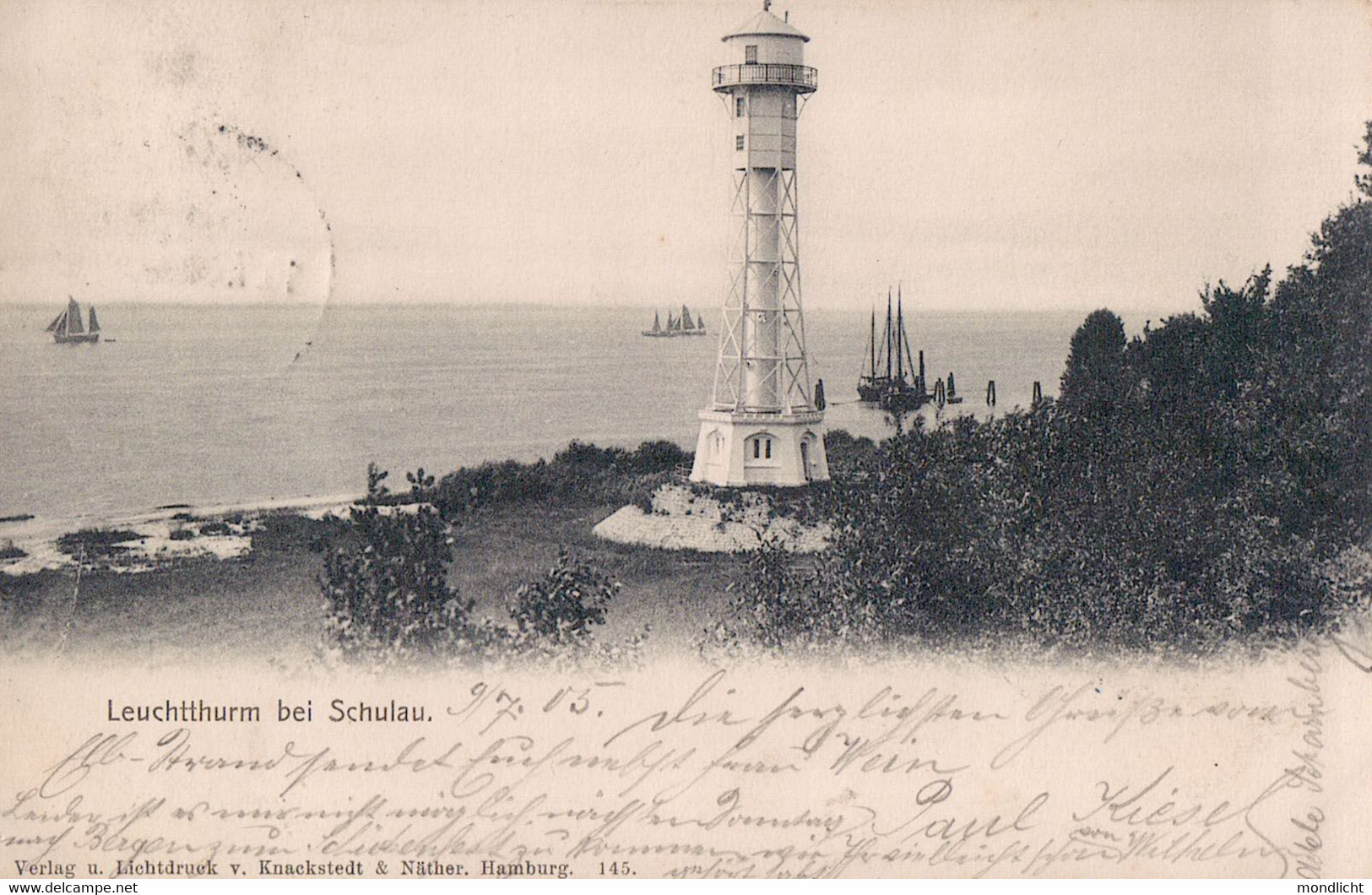 Leuchtthurm Bei Schulau, 1905. (Leuchtturm, Wedel). - Wedel