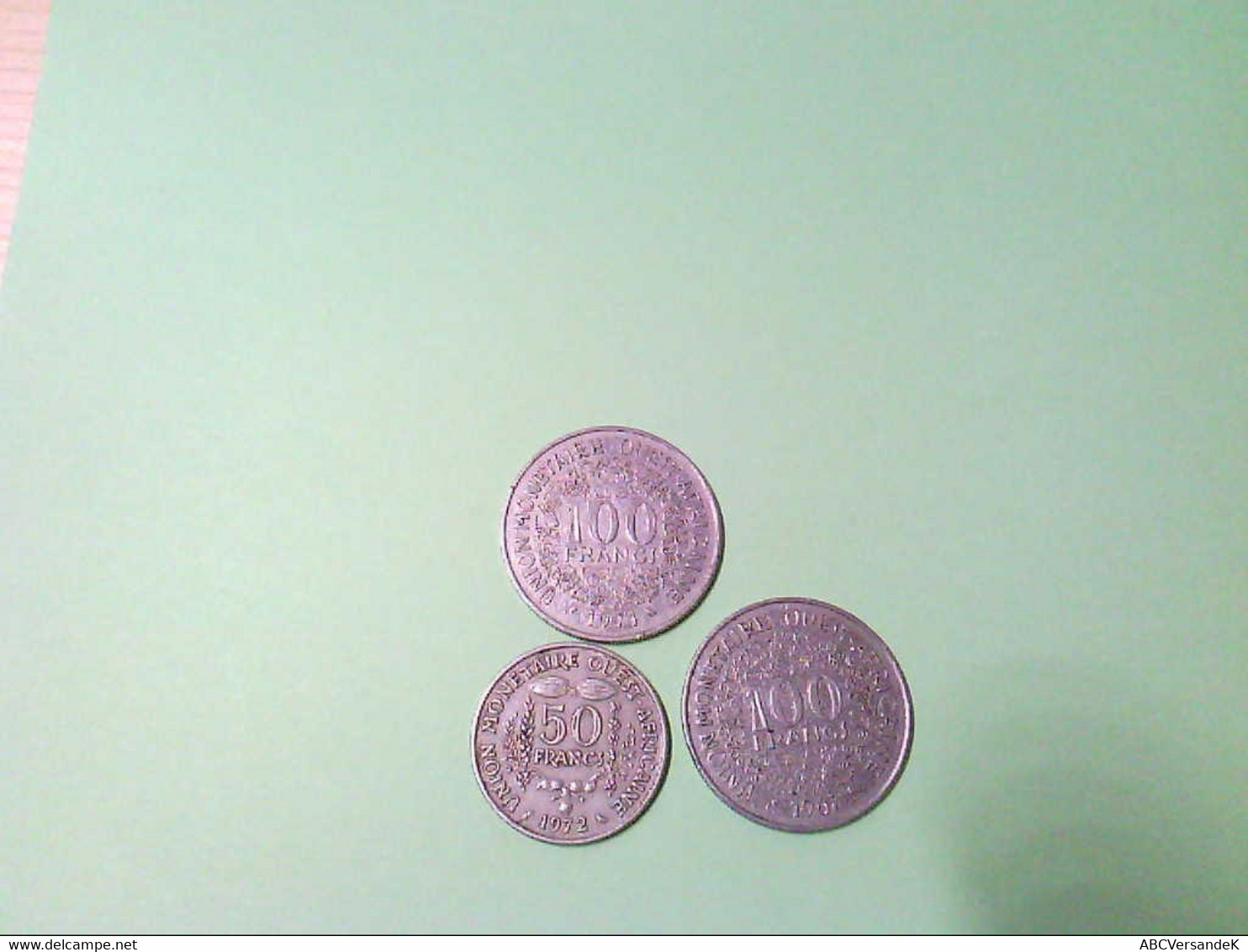 Ost Afrika, 3 Münzen, 2 X 100 Francj, 1 X 50 Francj, Erhaltungszustand: Schön. - Numismática